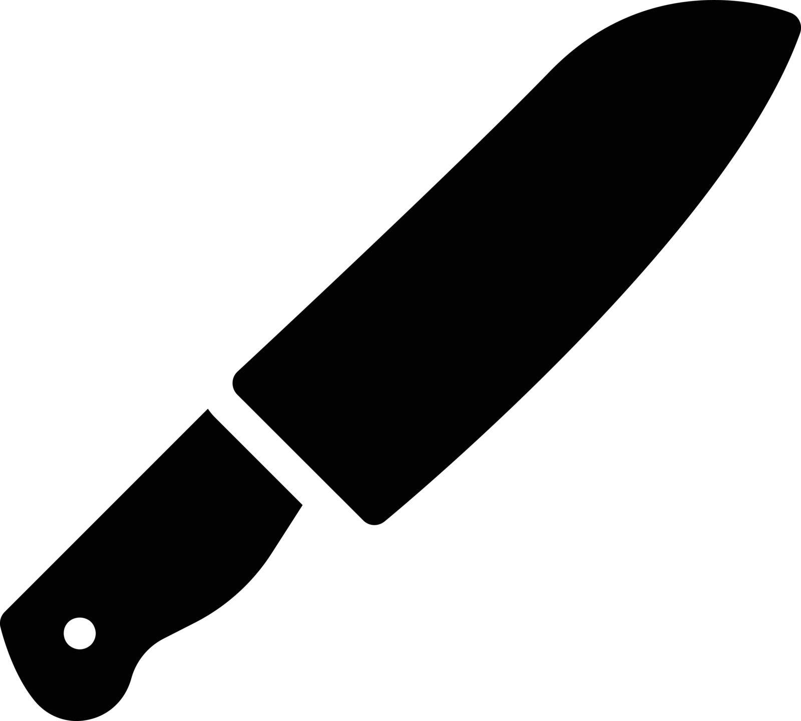 knife Vector illustration on a transparent background. Premium quality symbols. Gyliph vector icon for concept and graphic design