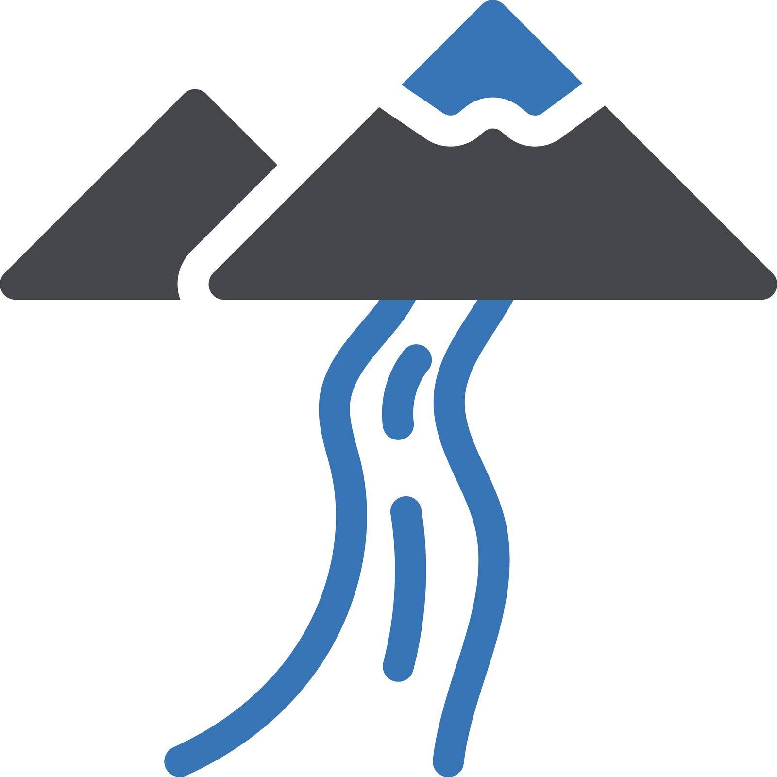 river vector glyph color icon