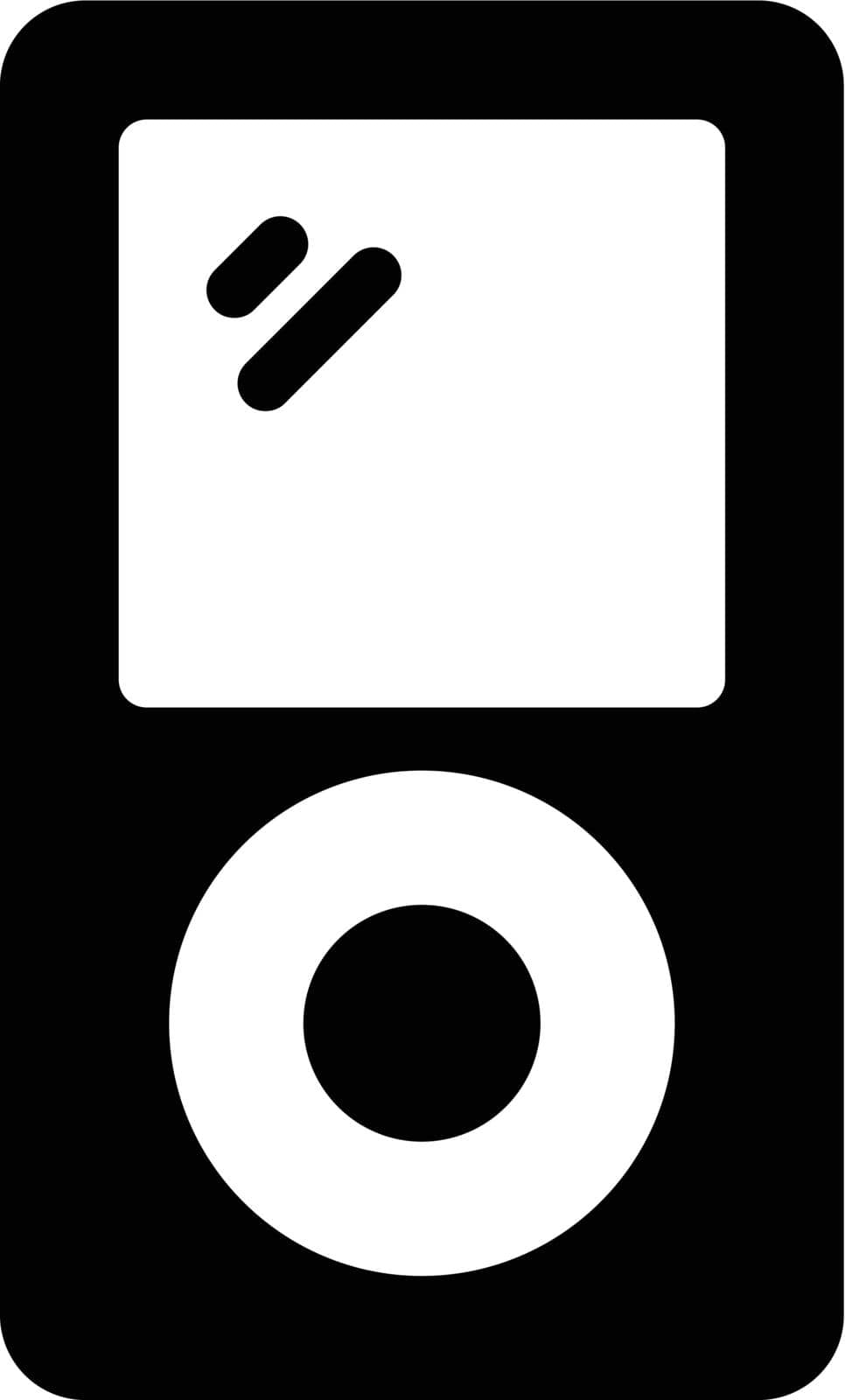 player vector glyph flat icon