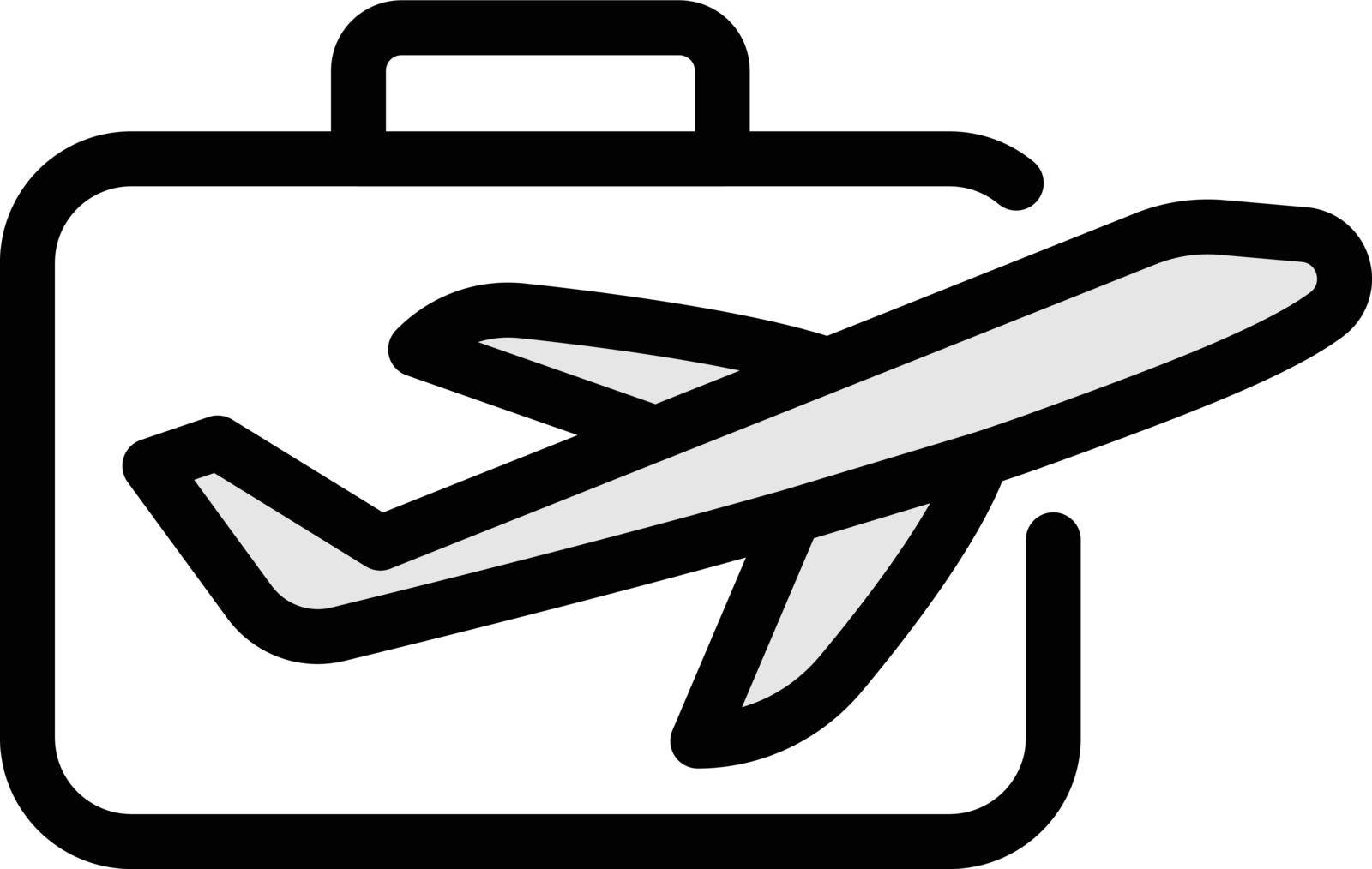 flight vector colour line icon