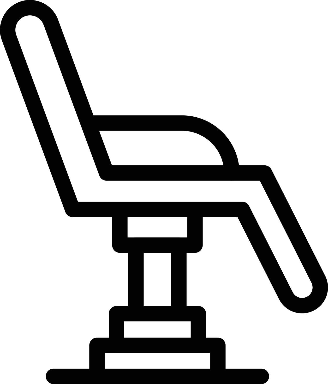 chair Vector illustration on a transparent background. Premium quality symbols. Stroke vector icon for concept and graphic design.