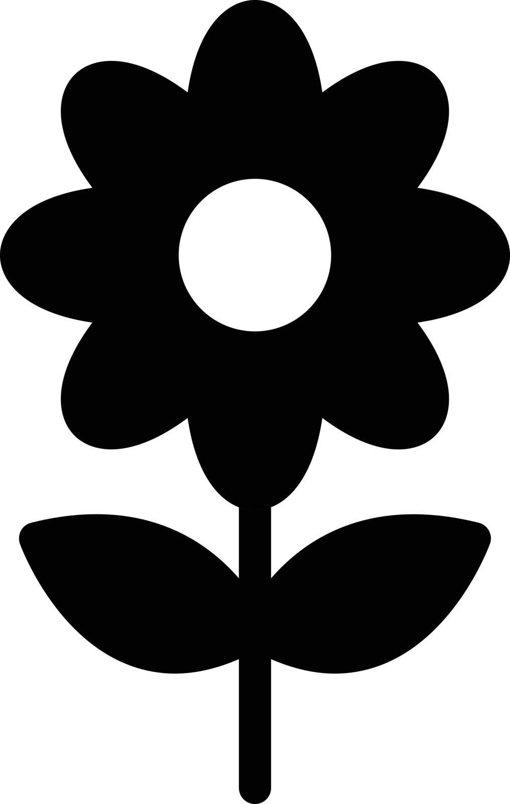 flower vector glyph flat icon