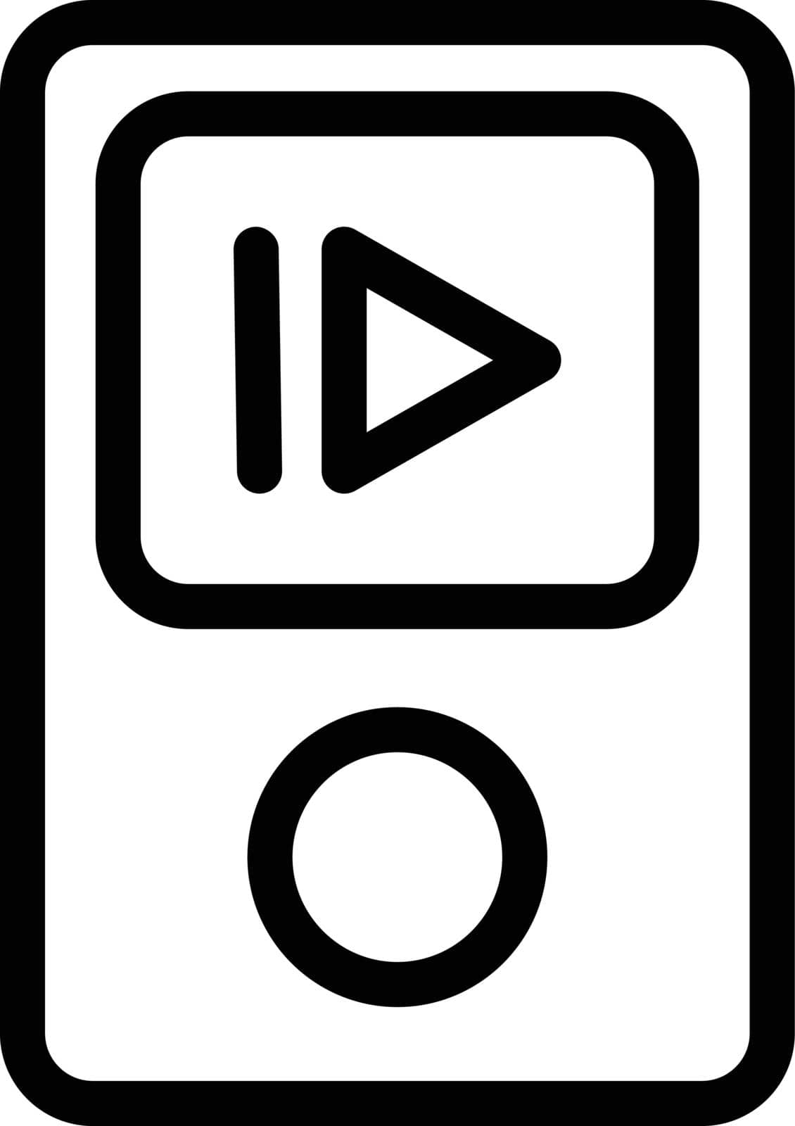 player vector thin line icon