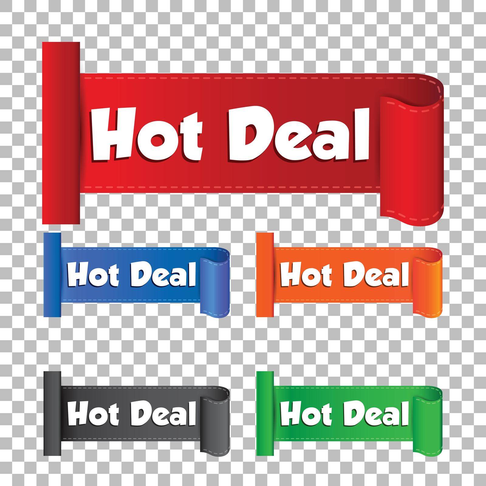 Hot deal sticker. Label vector illustration on isolated background by LysenkoA