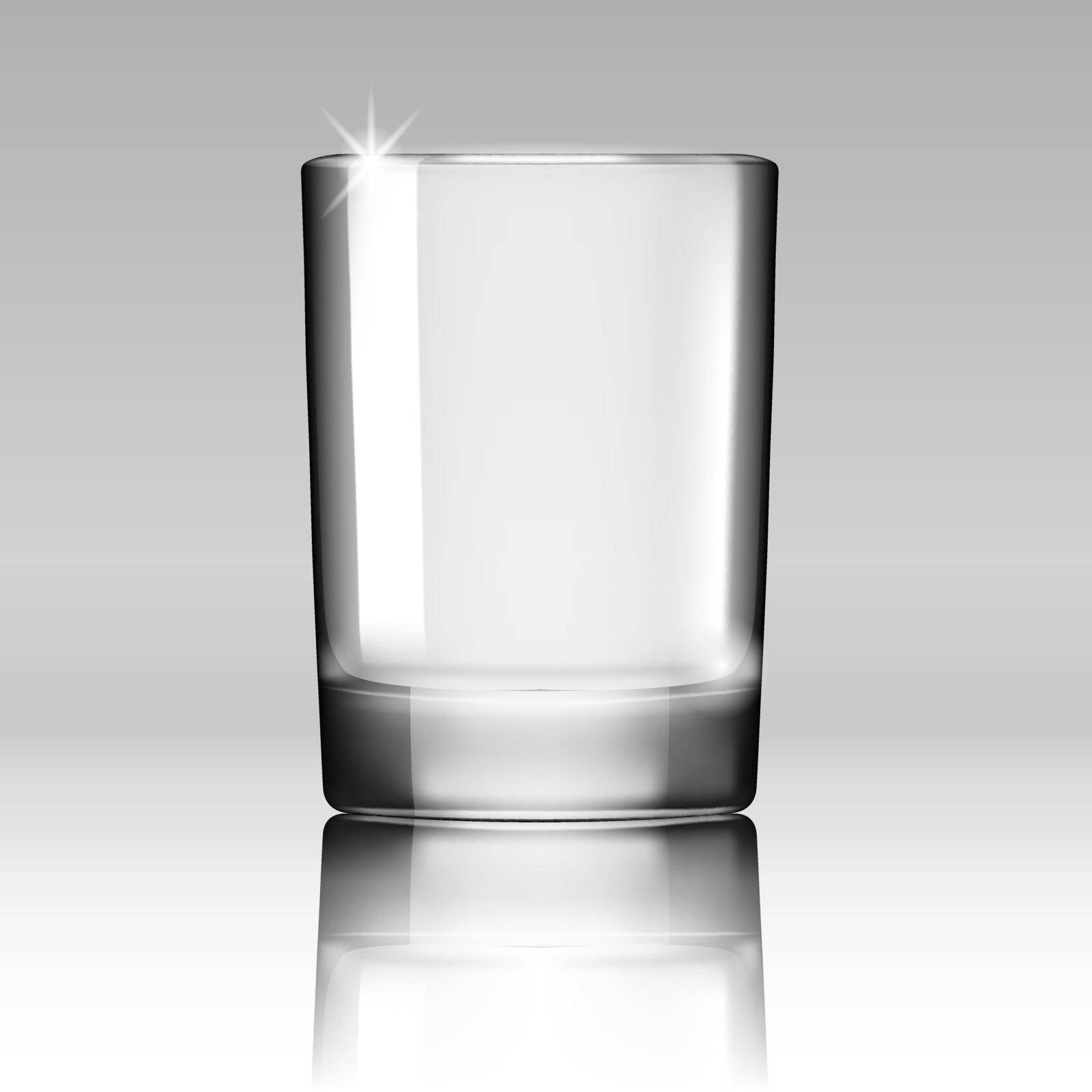 Transparent Realistic Glass. Isolated On Background. EPS10 Vector