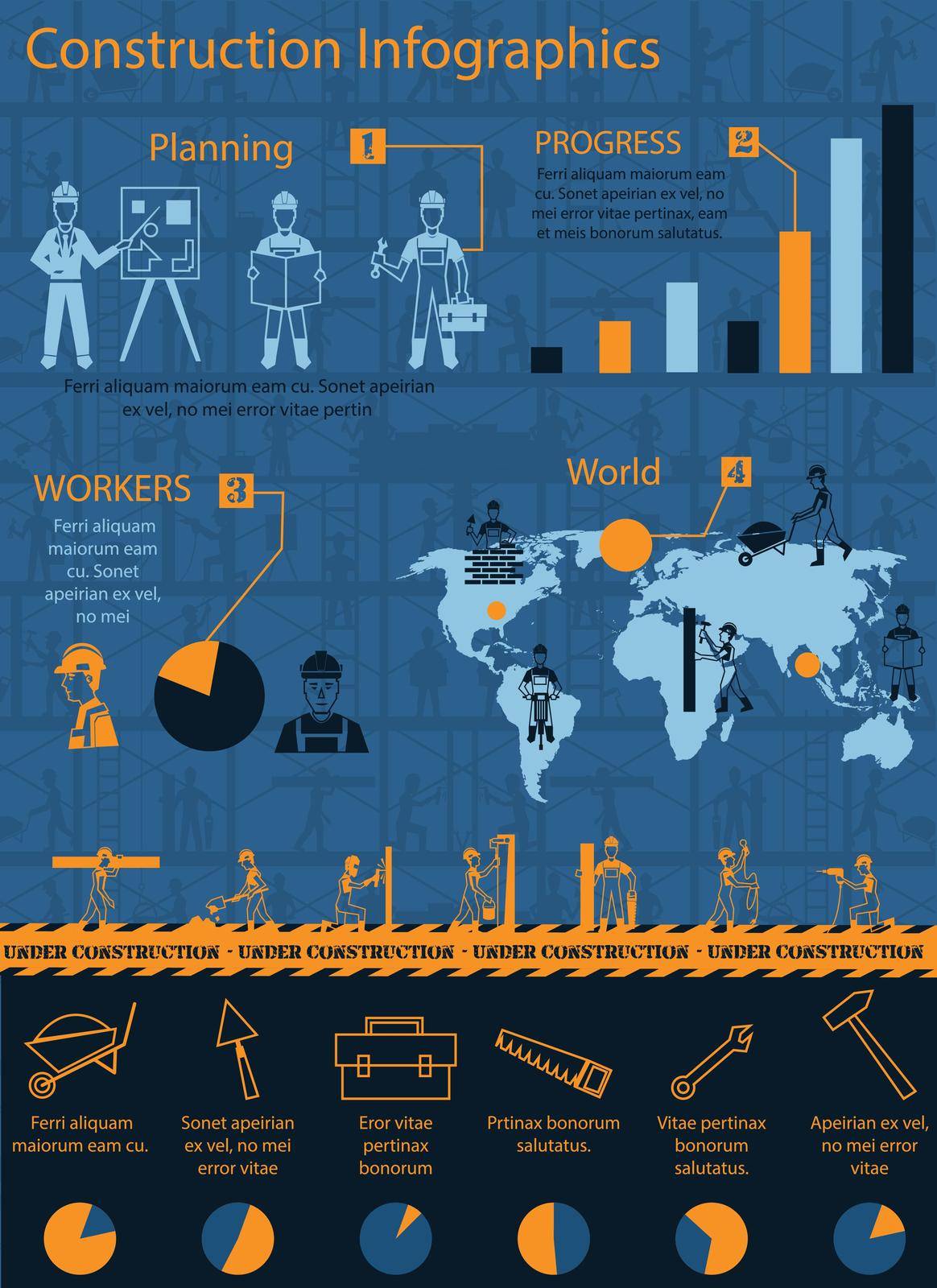 Construction Infographics Set by mstjahanara