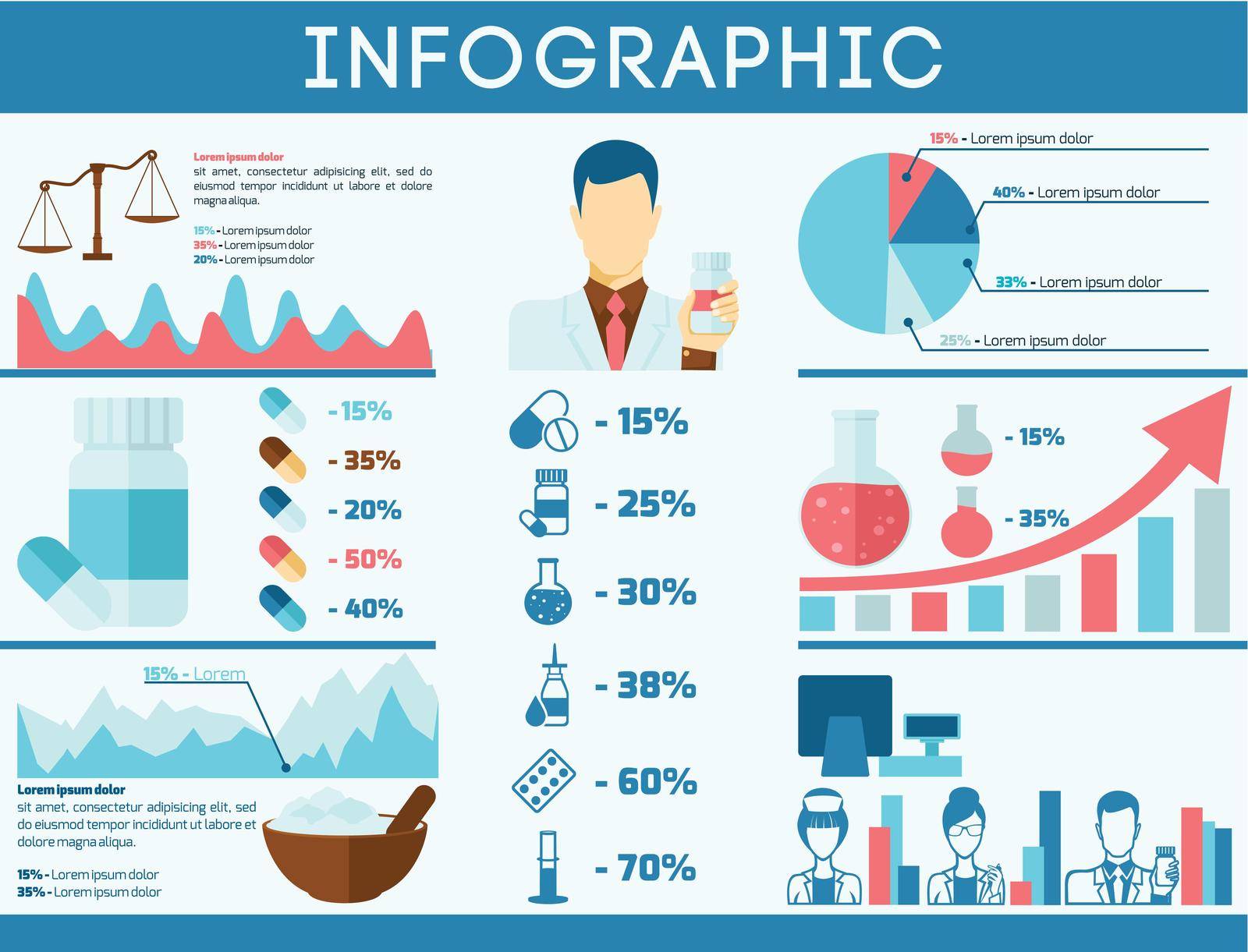 Pharmacist infographics set by mstjahanara