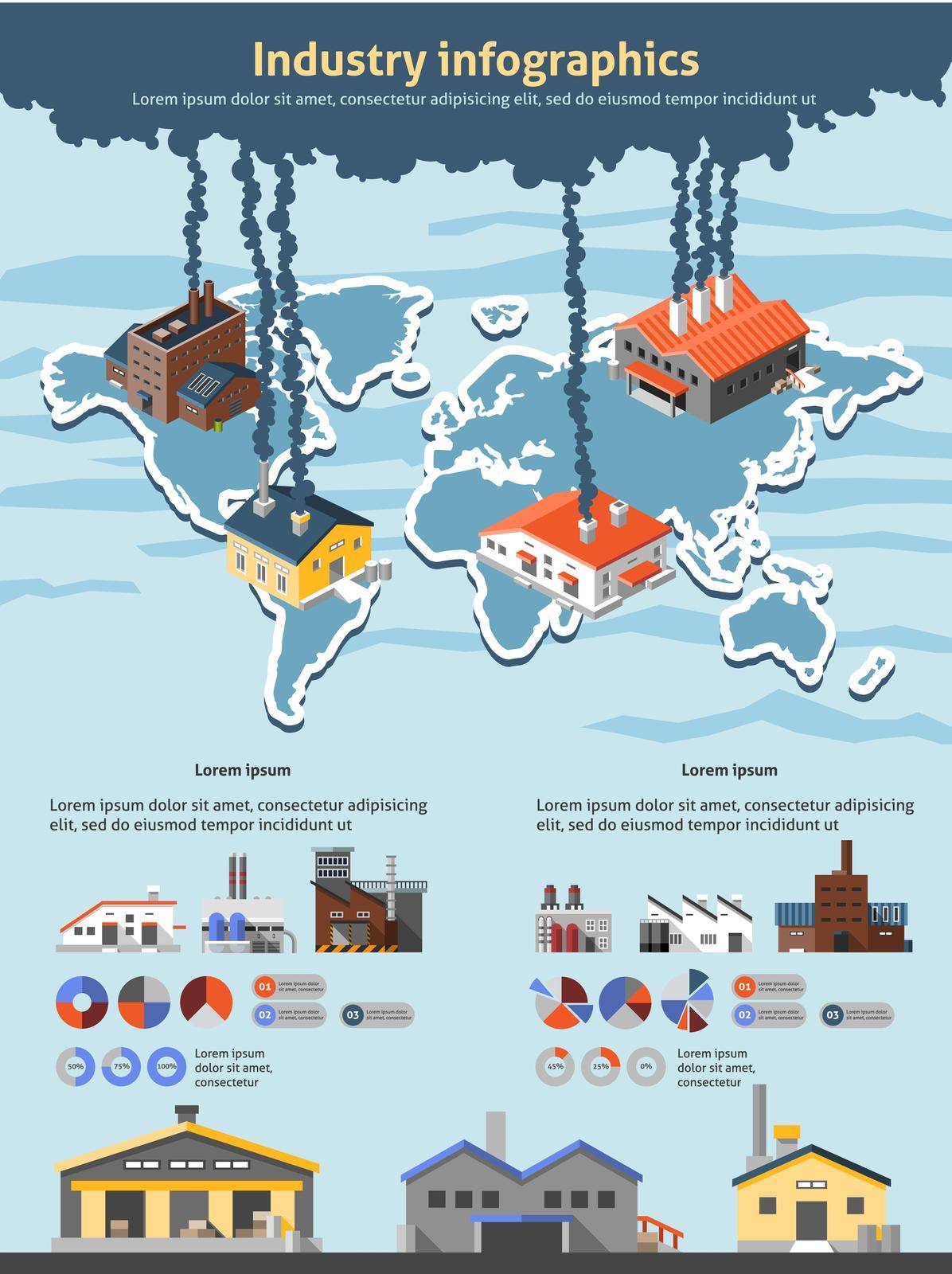 Industry Infographics Set by mstjahanara