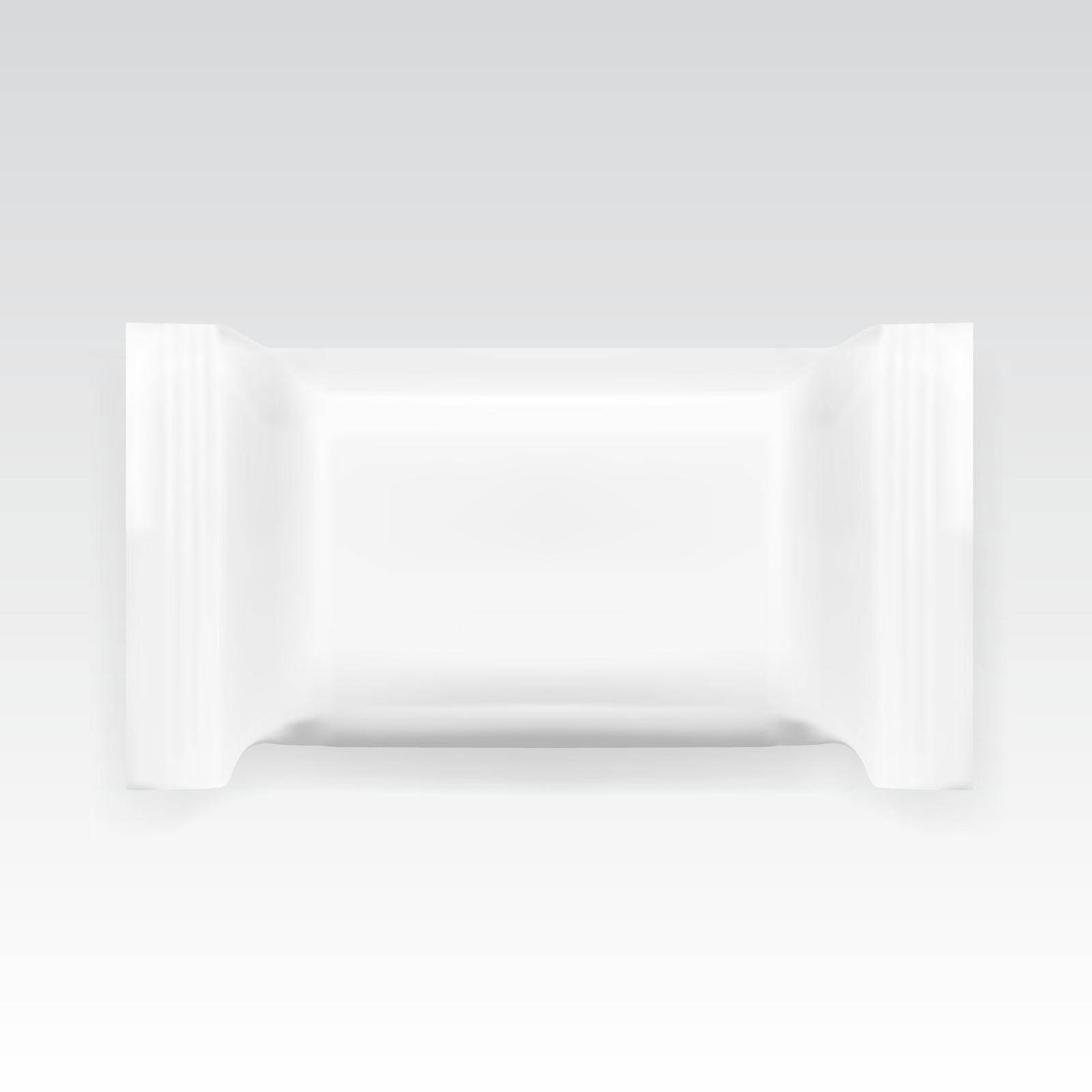 Realistic Packed White Disposable Soap. EPS10 Vector
