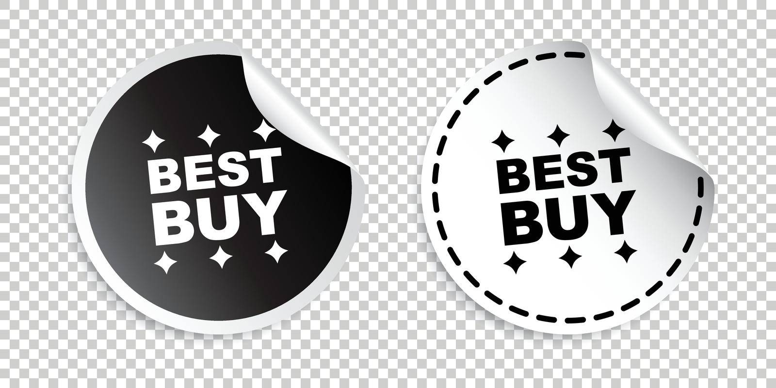 Best buy sticker. Black and white vector illustration. by LysenkoA