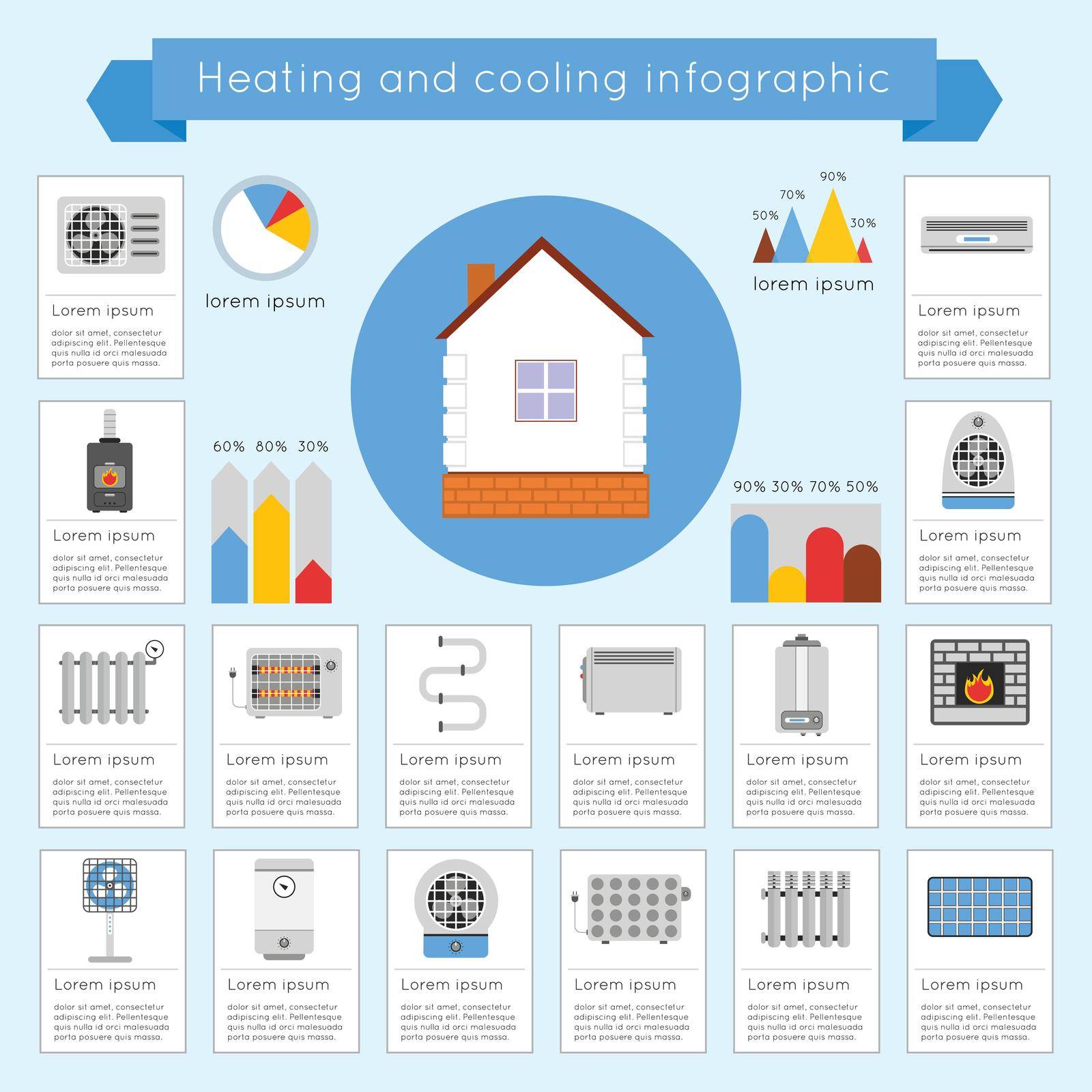 Heating and Cooling Infographics by mstjahanara