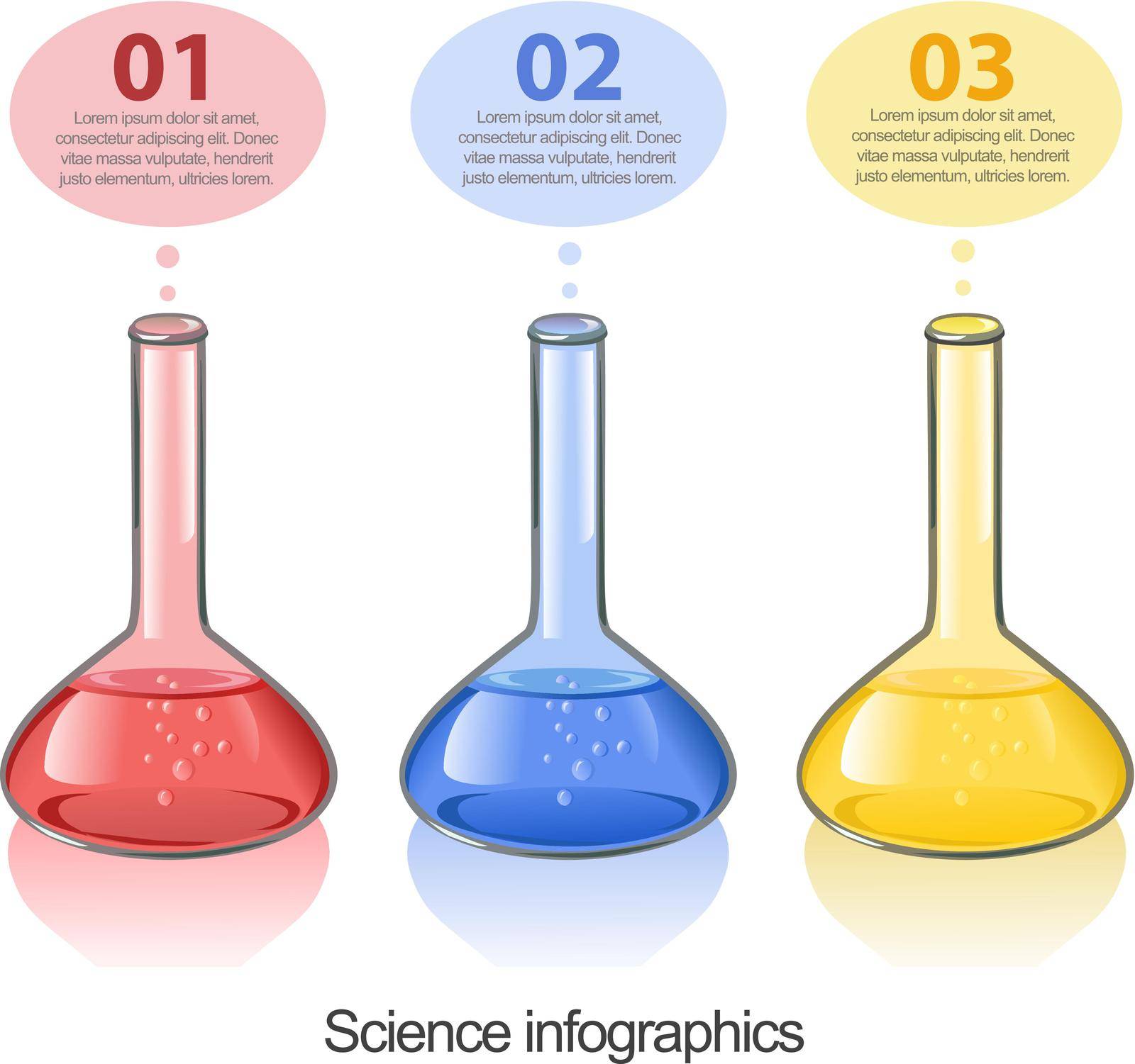 Laboratory flasks infographics by mstjahanara