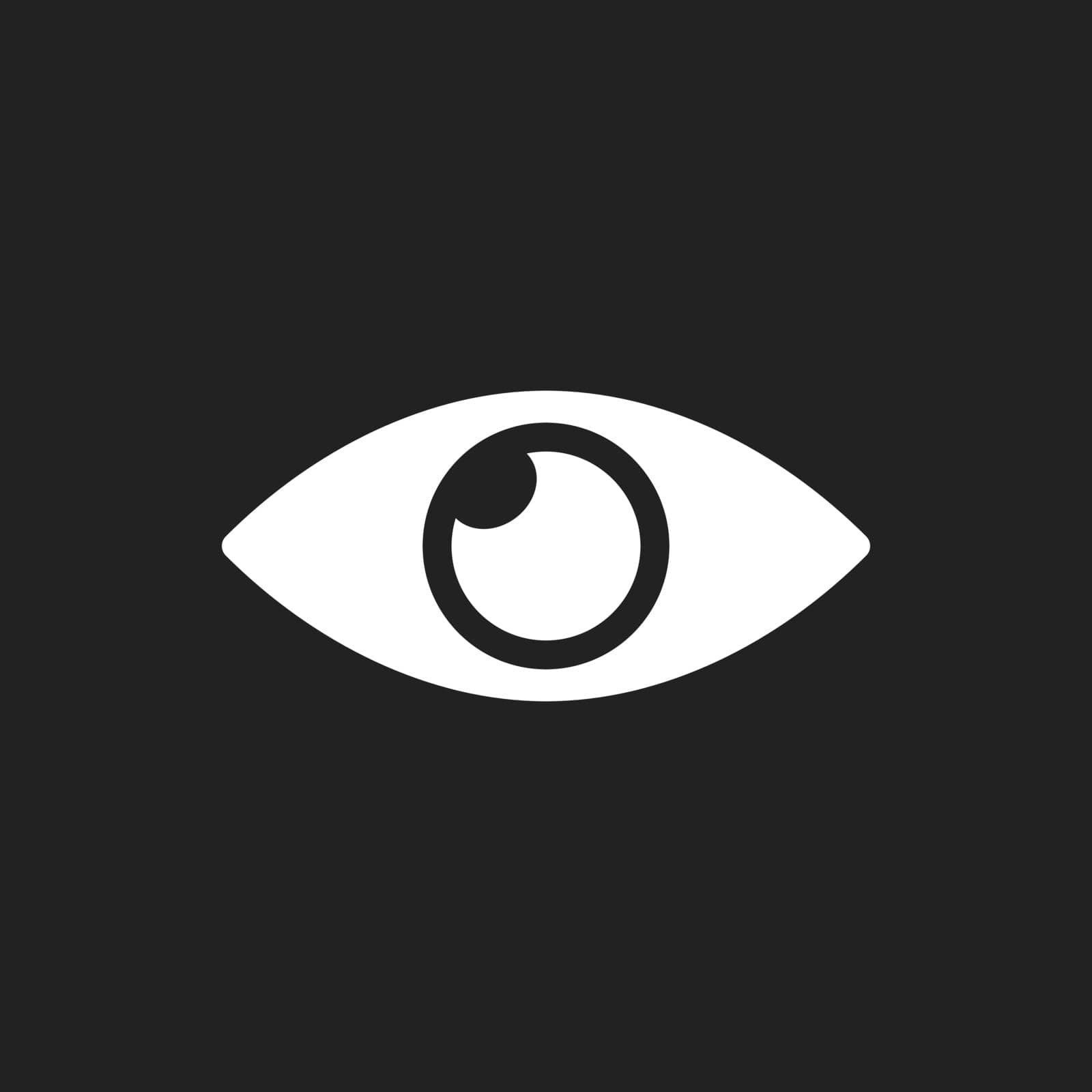 Simple eye icon vector. Eyesight pictogram in flat style. by LysenkoA