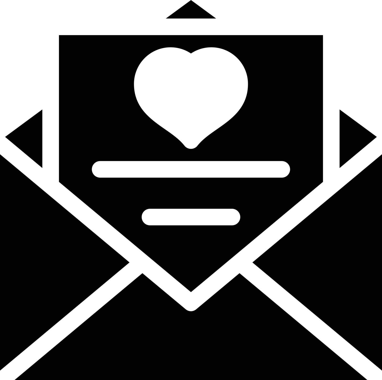 email vector glyph flat icon