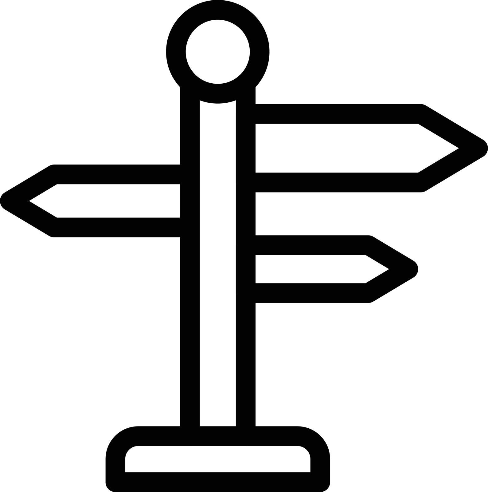direction vector thin line icon