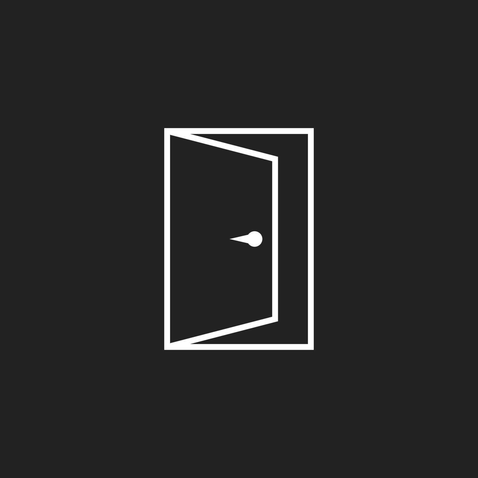 Door vector icon in line style. Exit icon. Open door illustration. by LysenkoA