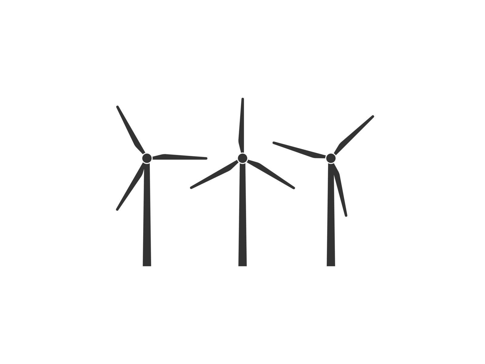 Wind energy, wind turbine icon. Vector illustration, flat design. by Vertyb