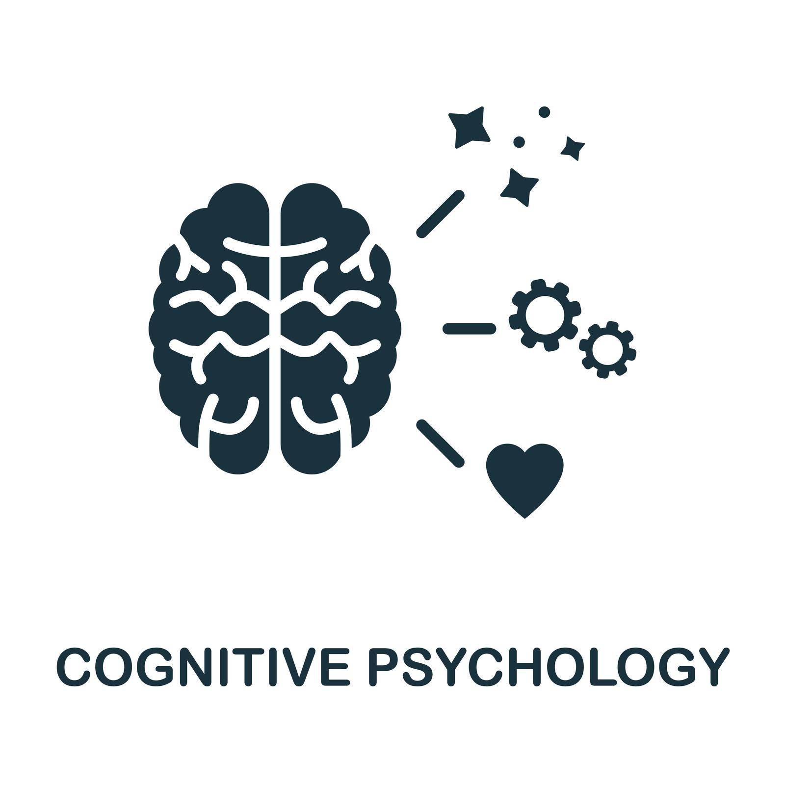 Cognitive Psychology icon. Monochrome sign from cognitive skills collection. Creative Cognitive Psychology icon illustration for web design, infographics and more by simakovavector