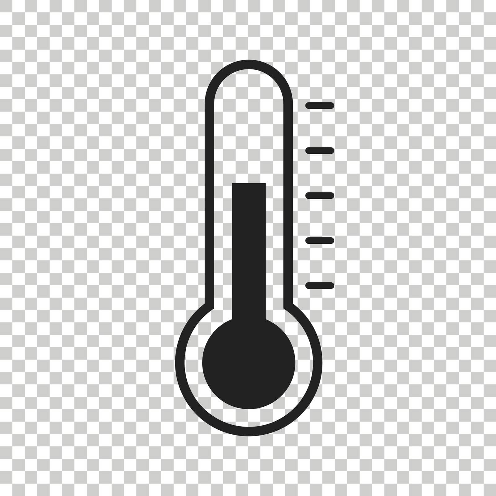 Thermometer icon. Goal flat vector illustration on isolated background.