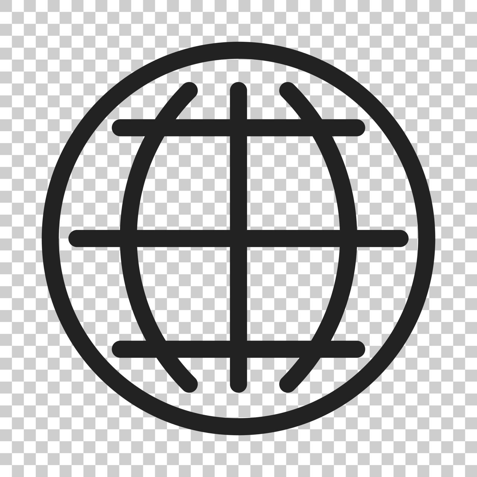 Choose or change language icon. Vector illustration on isolated transparent background. Business concept globe world communication pictogram.