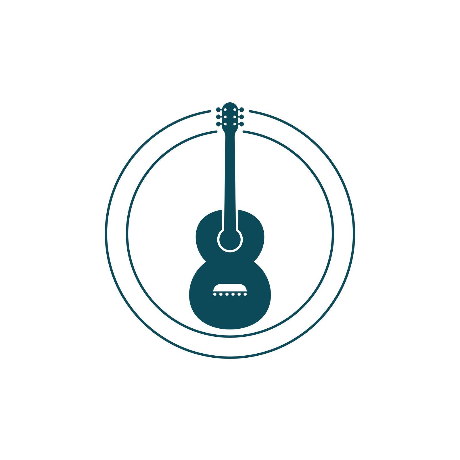 Guitar vector icon illustration by Elaelo