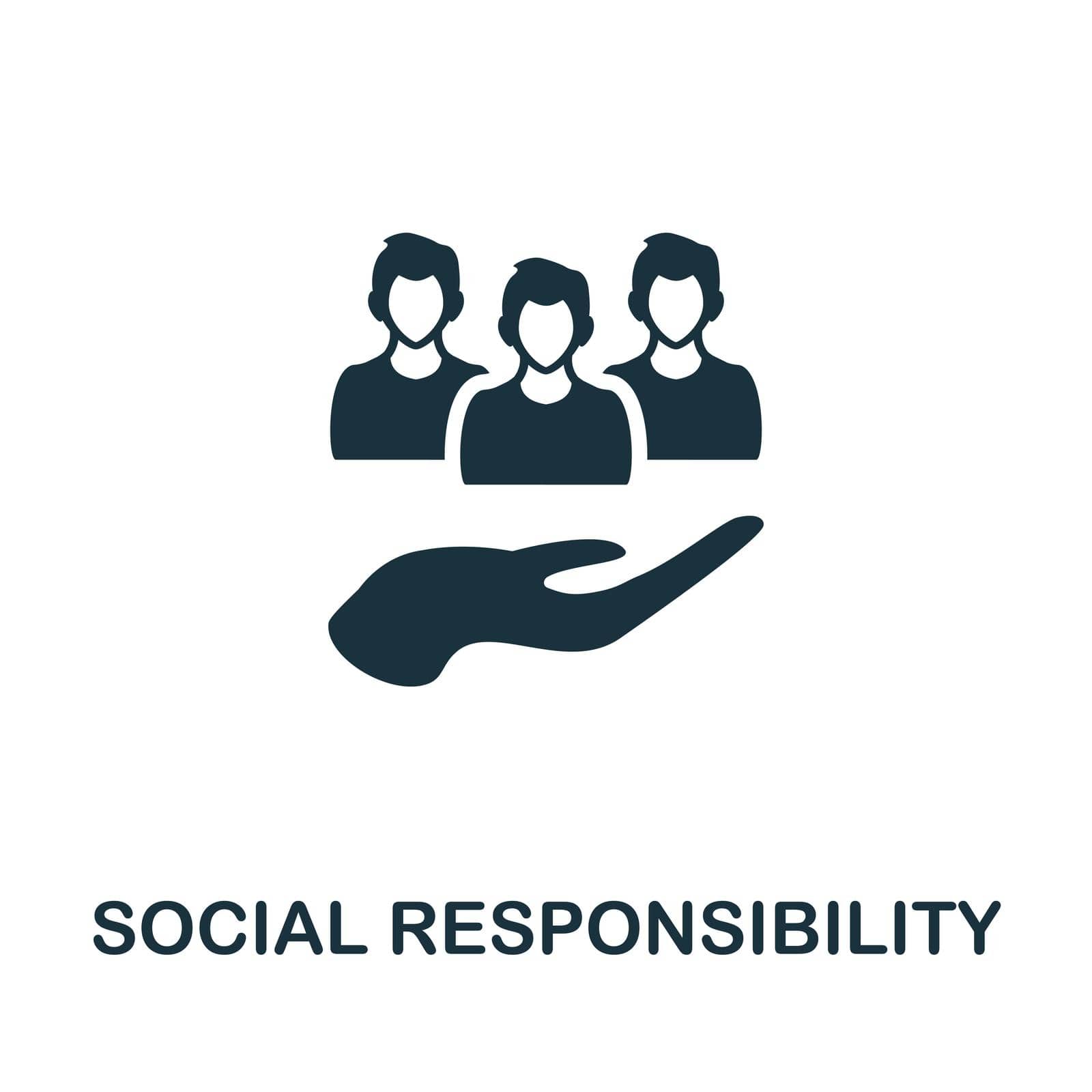 Social Responsibility icon. Creative element from core value collection. Monochrome Social Responsibility icon for web design project, templates and infographics.