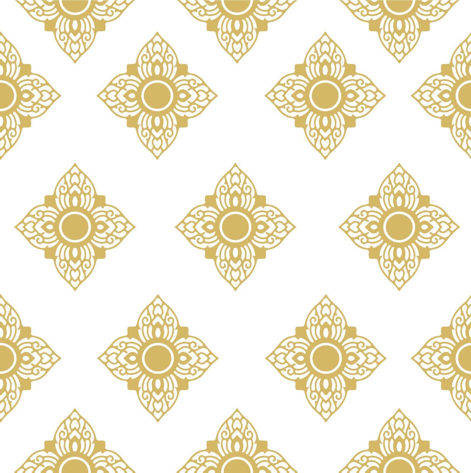 Thai Line Fabric tradional seamless pattern  by focus_bell