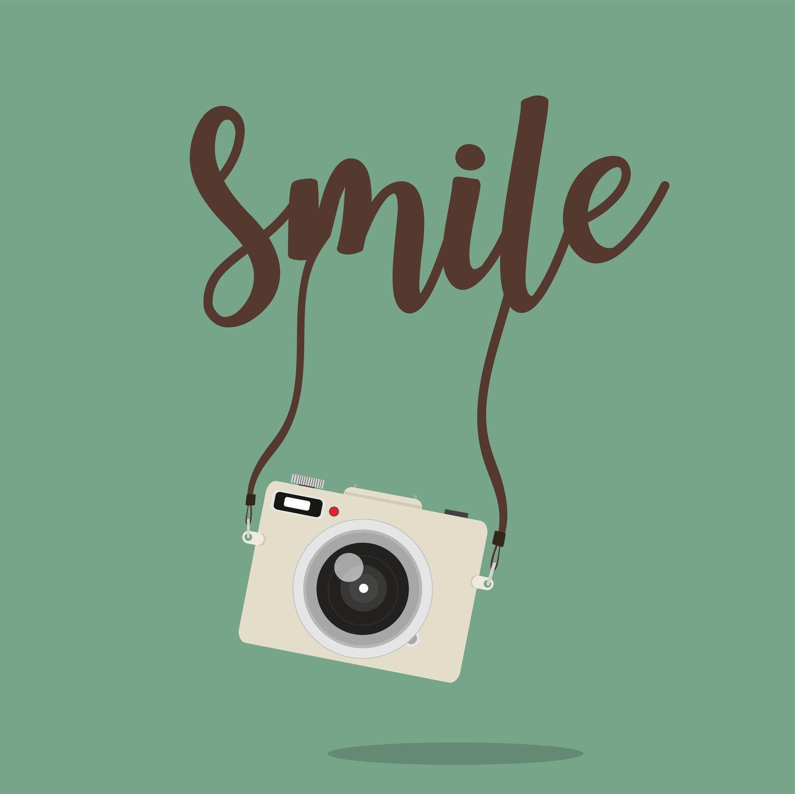 Design camera mini with  Smile vector eps10