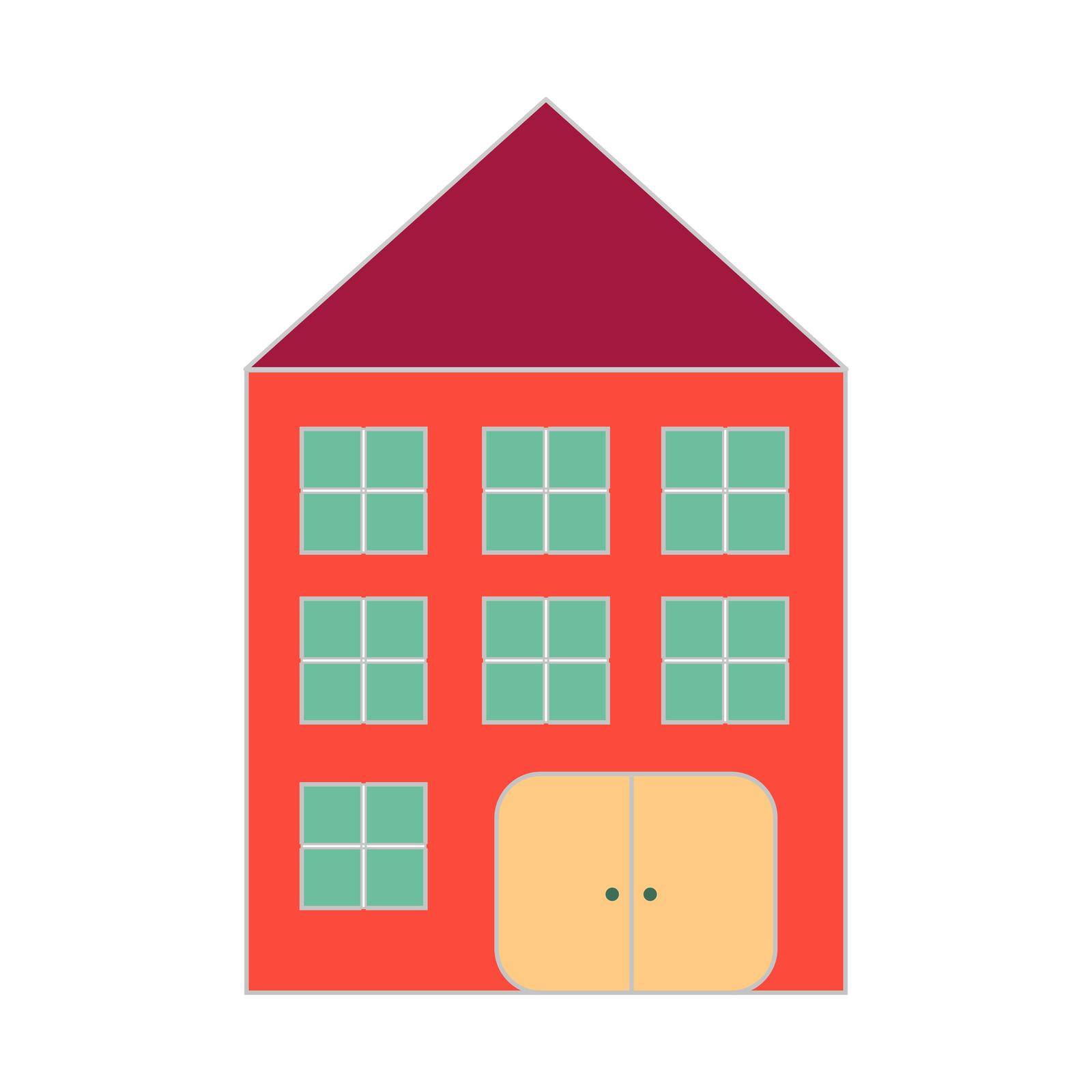 House in flat style for web, cards, infographics