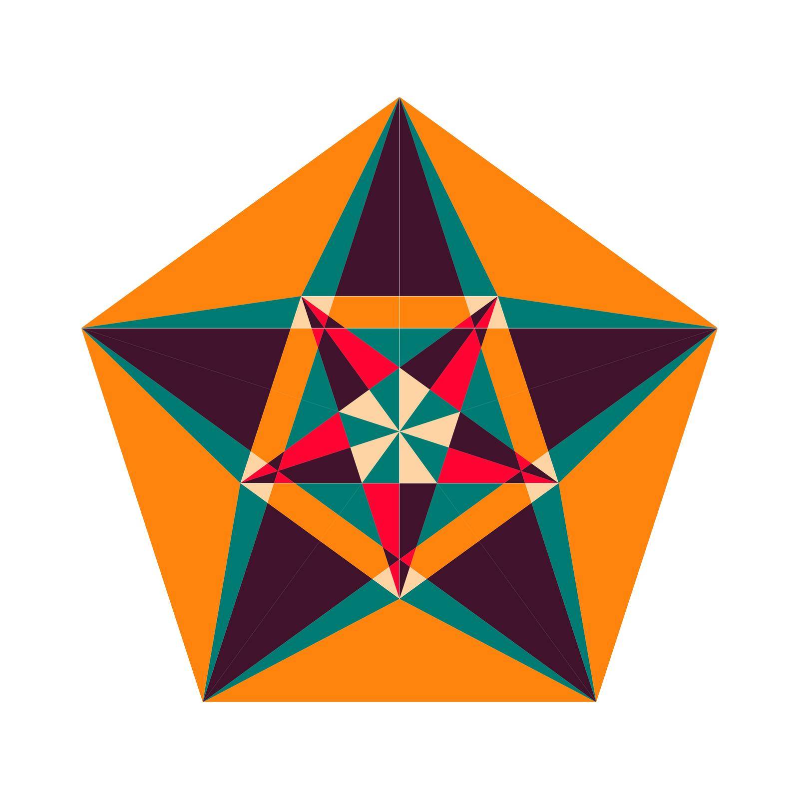 Sacred geometry symbol in vector. Arabic pattern background