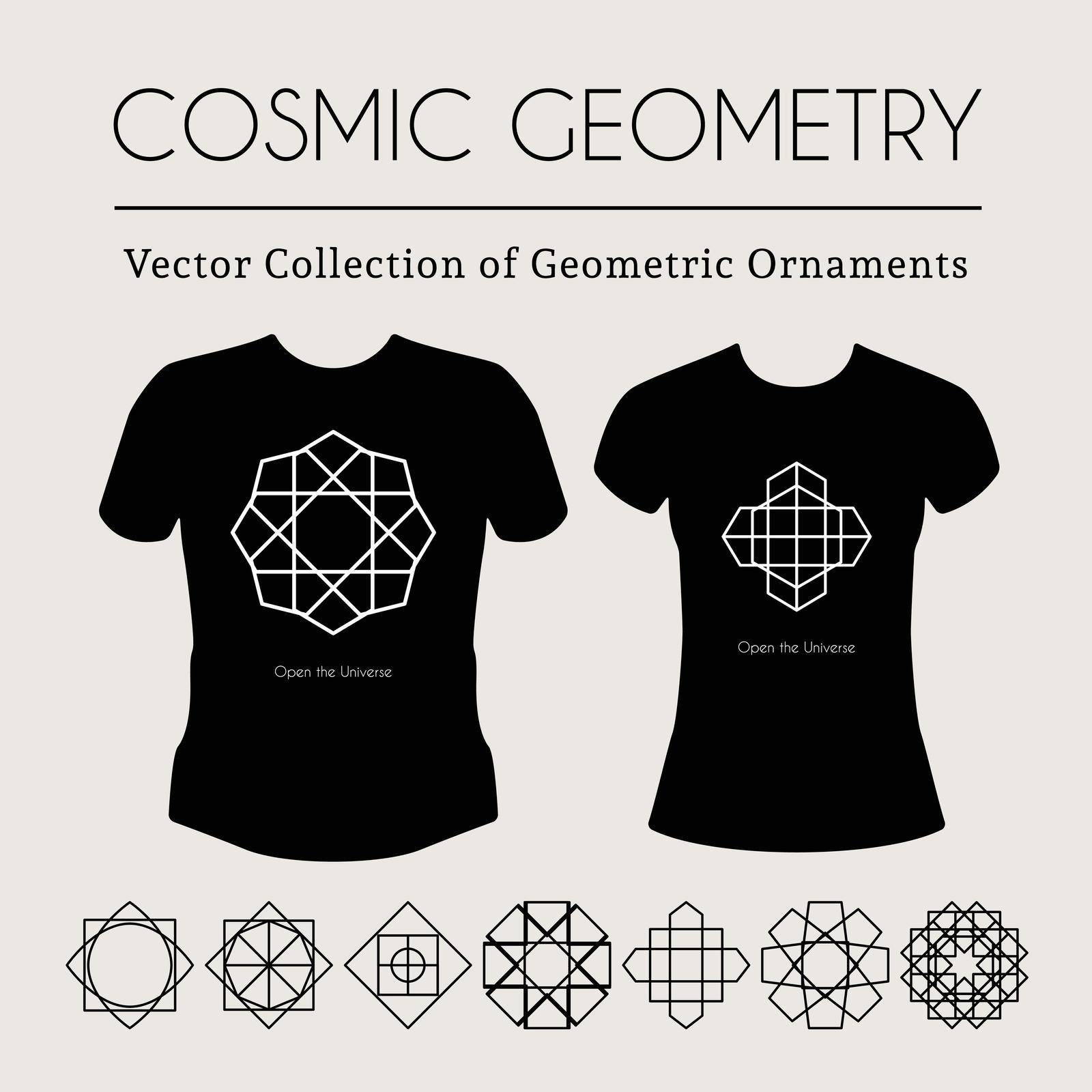 Cosmic Geometry T-Shirt by dacascas