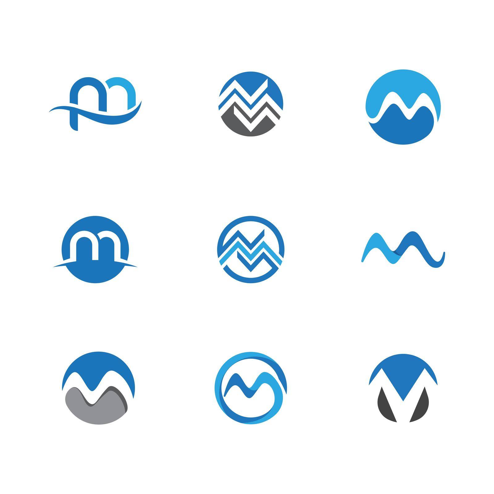 M Letter icon Template vector by Elaelo