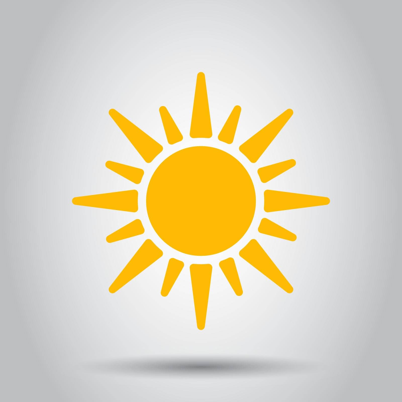 Sun vector icon. Summer sunshine illustration pictogram. Sun sunlight concept.