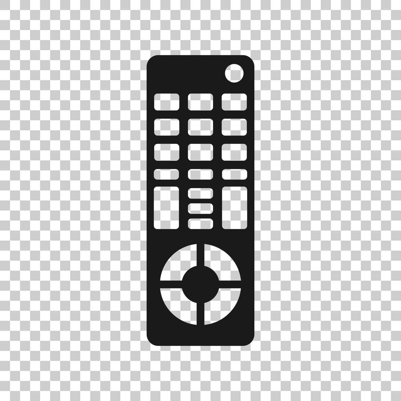 Remote control icon in transparent style. Infrared controller vector illustration on isolated background. Tv keypad business concept.
