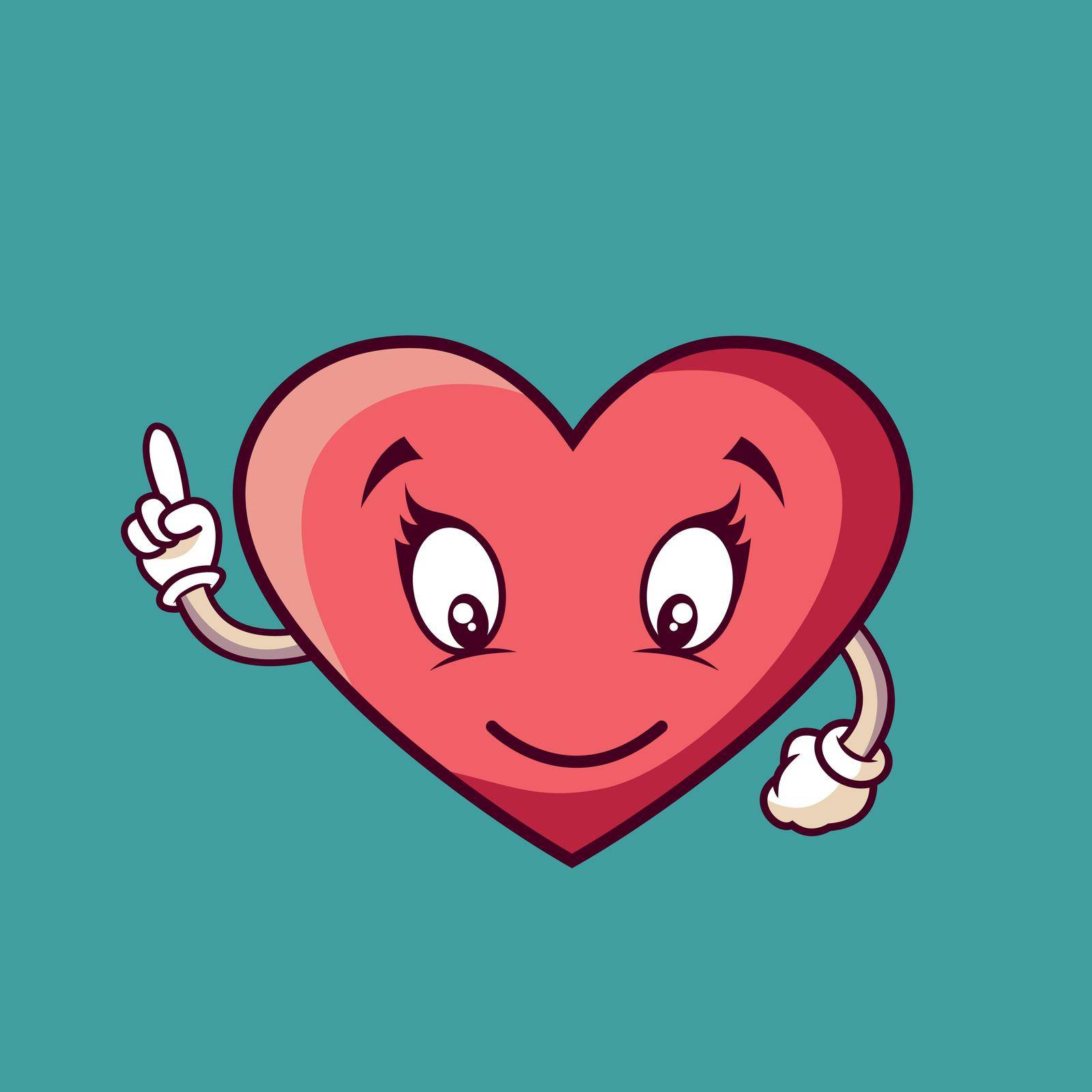 Cartoon drawing cartoon valentine's heart