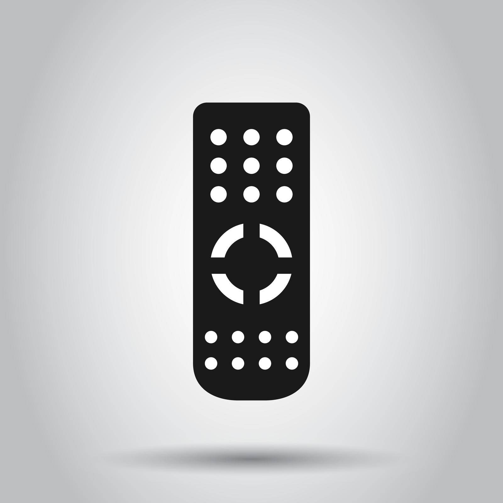 Remote control icon in transparent style. Infrared controller vector illustration on isolated background. Tv keypad business concept.