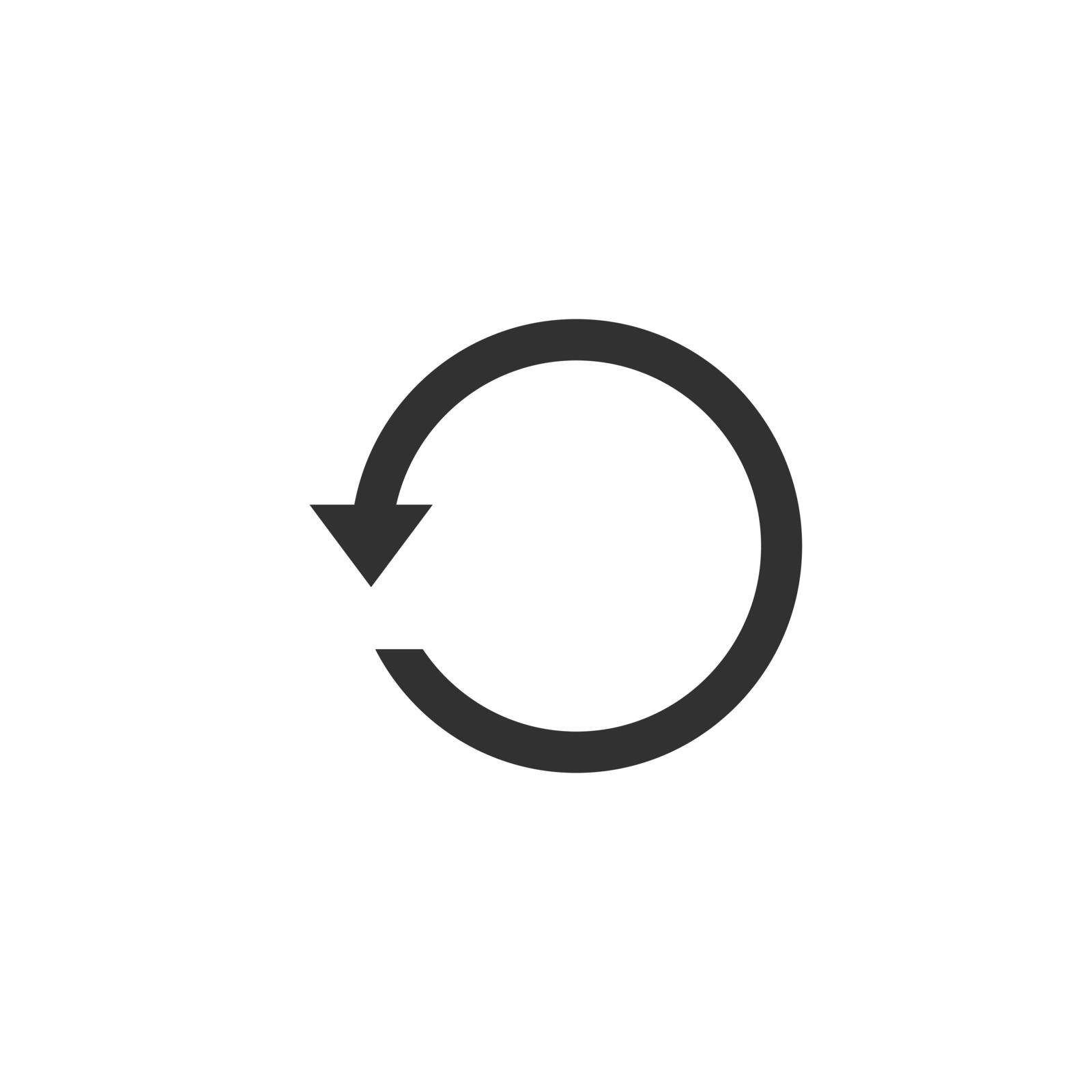 Circle arrow back, Undo icon, back arrow symbol. Stock Vector illustration isolated