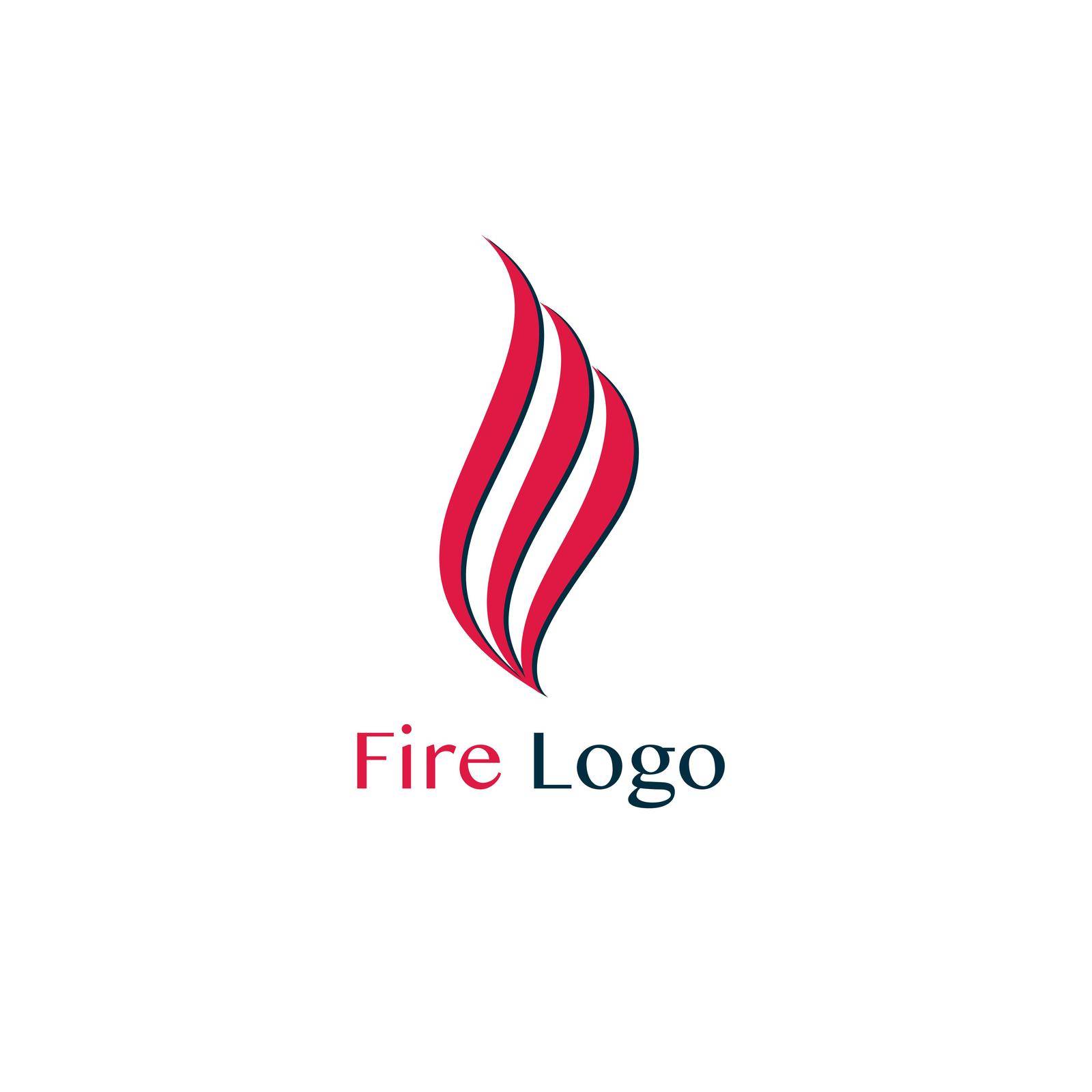 Abstract flame logo design. Creative fire logotype. Vector business icon. Stock Vector illustration isolated