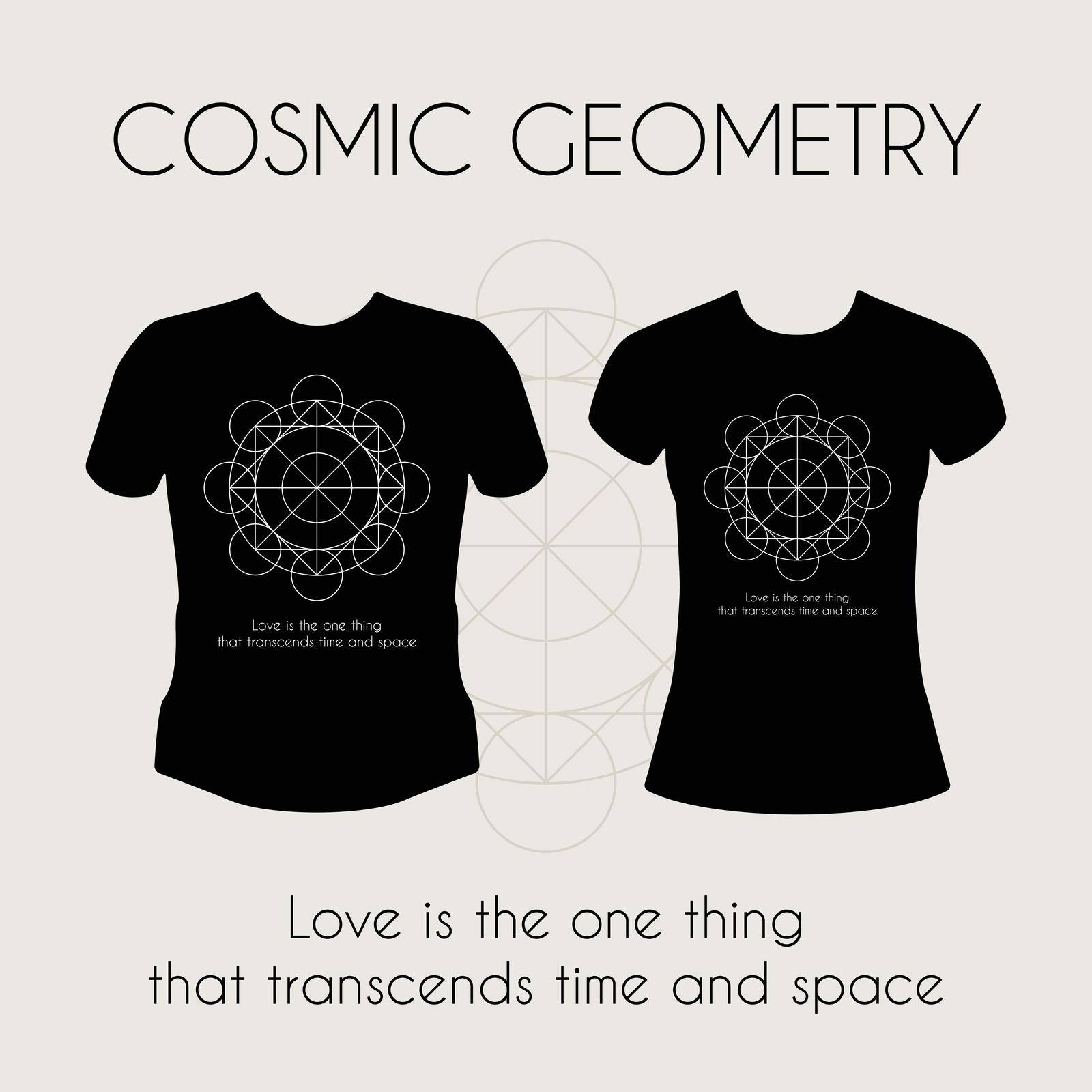 Cosmic Geometry T-Shirt by dacascas