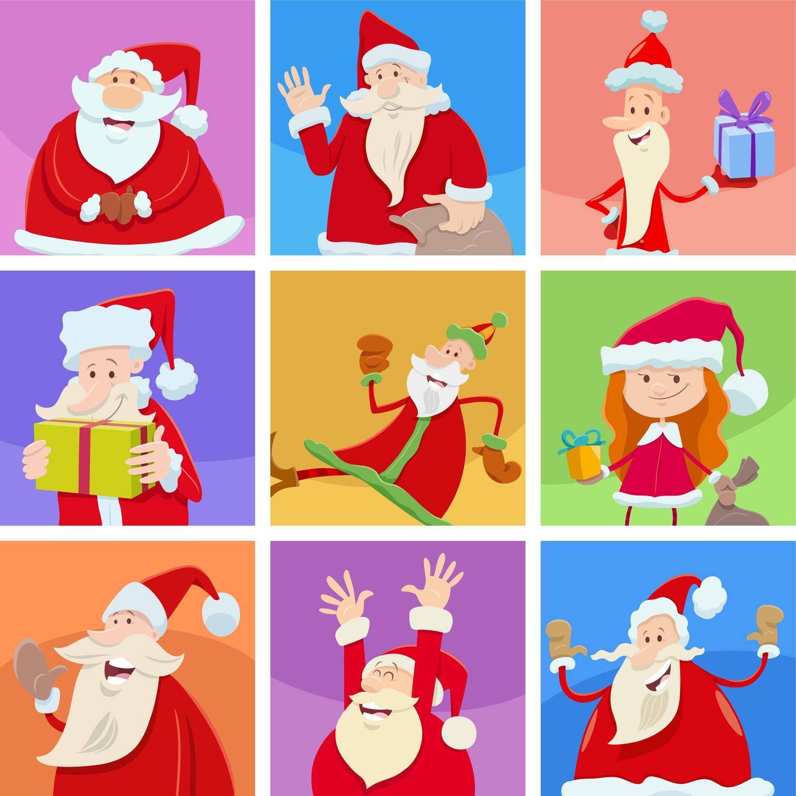 holiday design with happy Christmas characters by izakowski