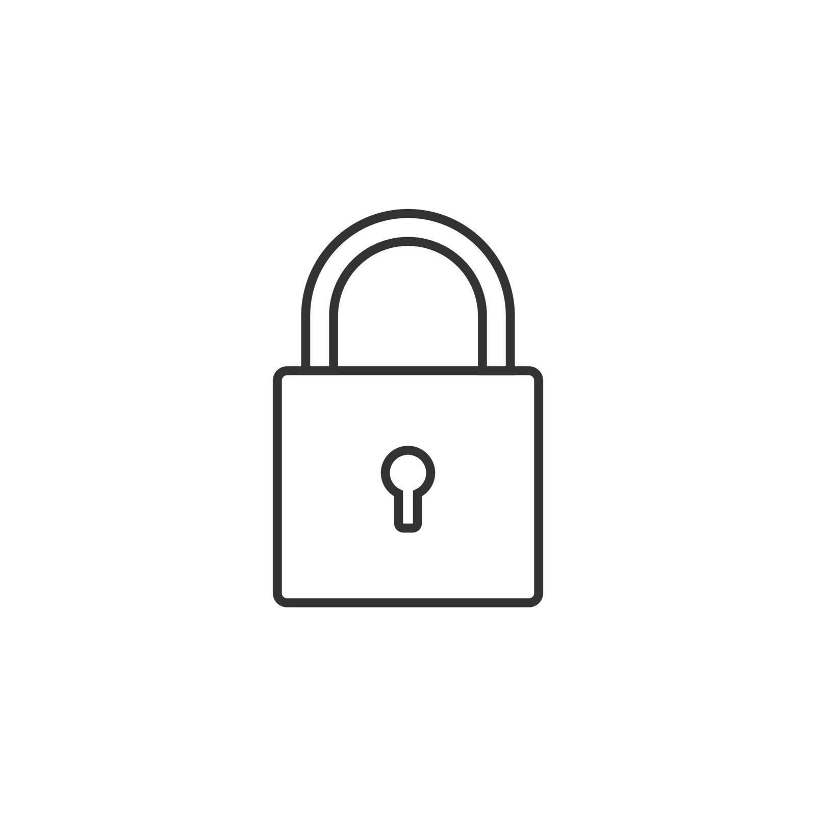 Vector illustration, flat design. Lock Encryption icon
