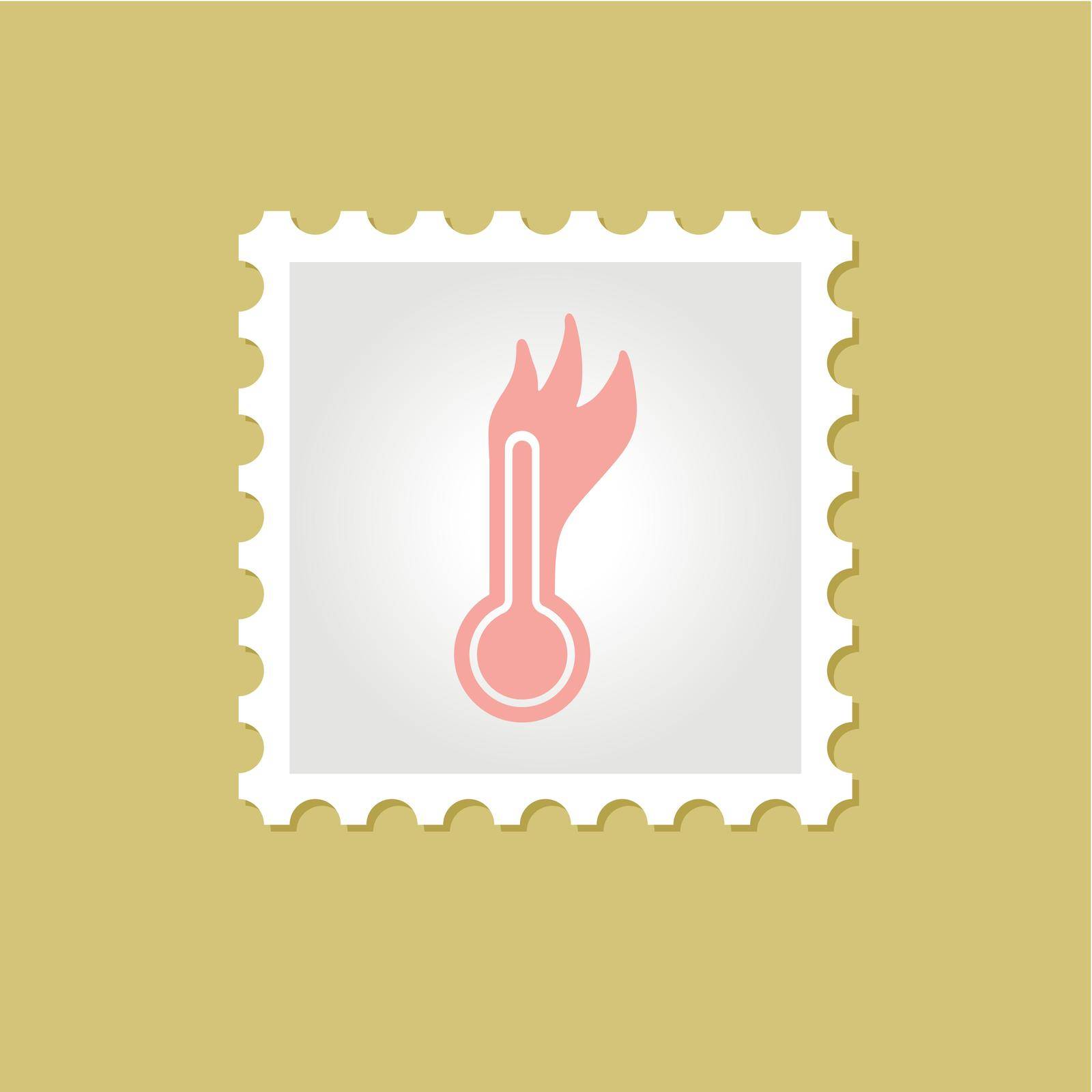 Hot thermometer vector stamp by nosik
