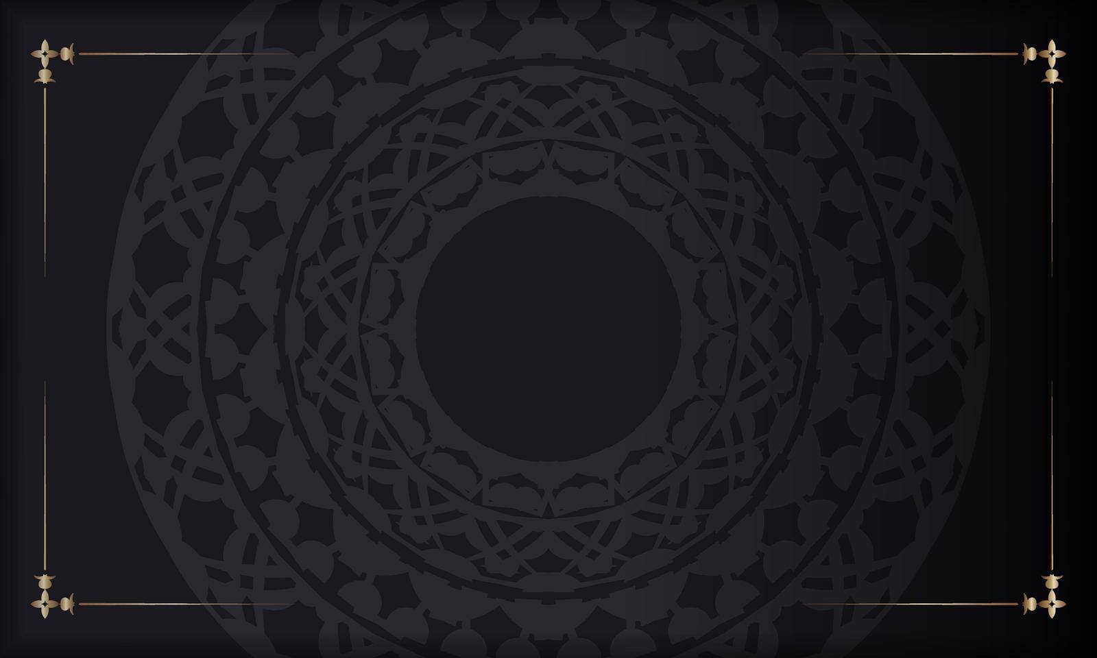 Baner in black with a luxurious pattern and space for text