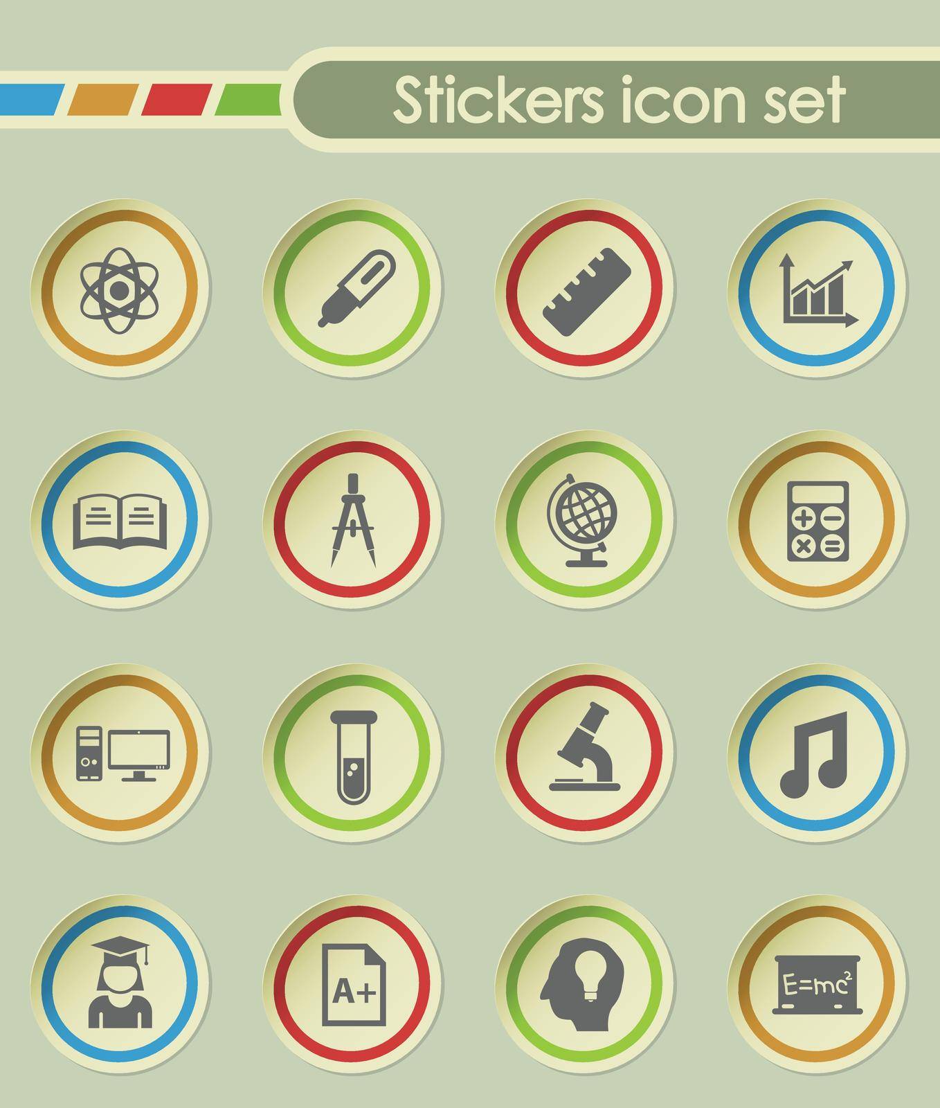 university round sticker icons for your creative ideas