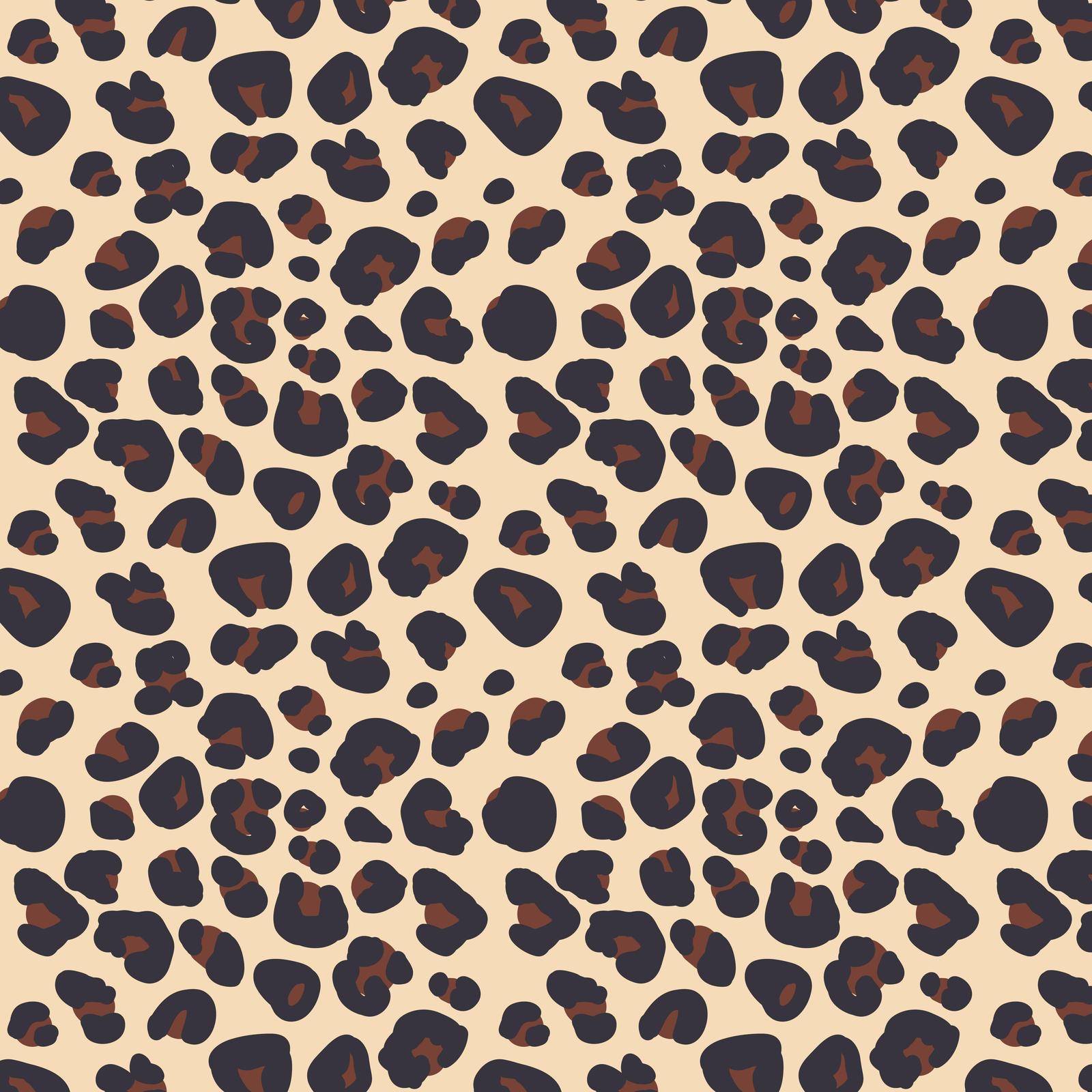Wild animal seamless pattern, vector background