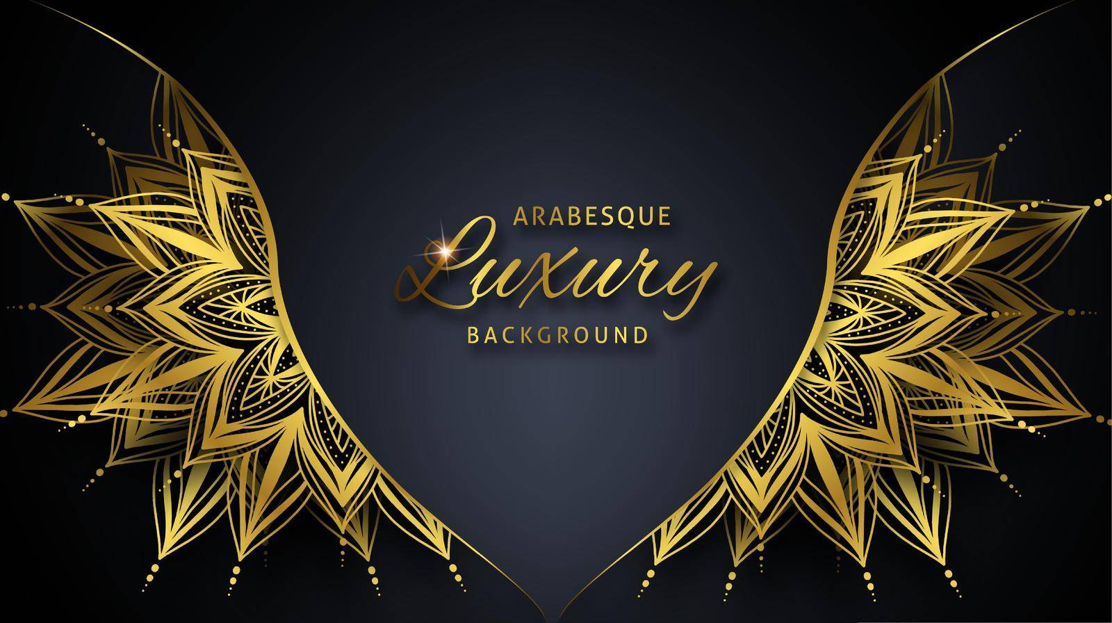 Arabesque Luxury background with gold mandala. by ku4erashka