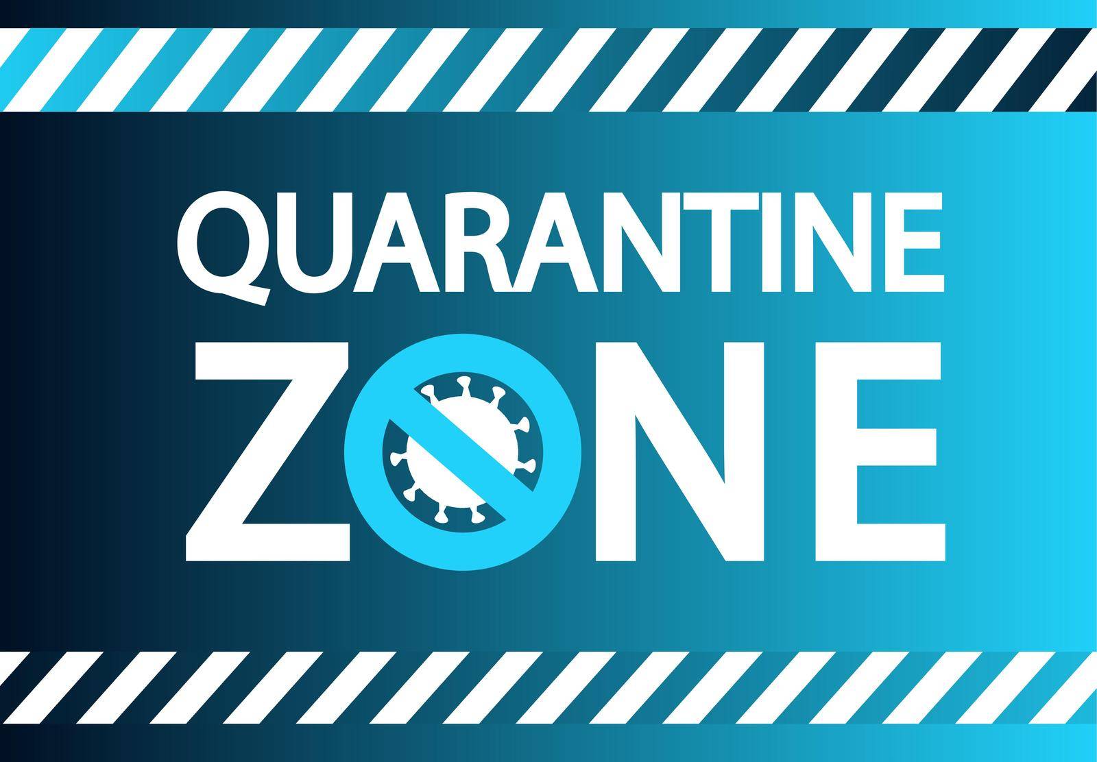 Coronavirus quarantine zone concept background vector