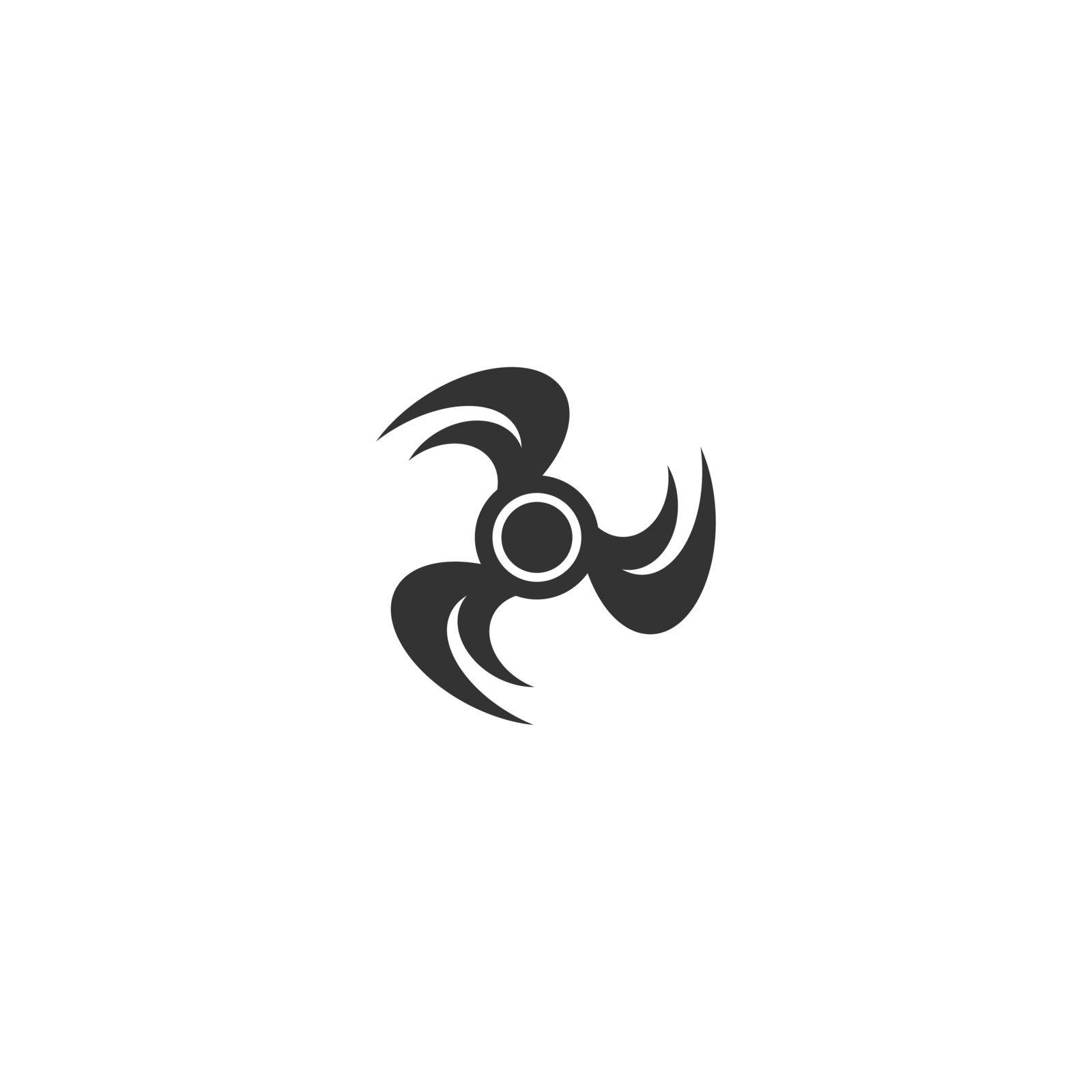 Fan icon logo flat design template by bellaxbudhong3