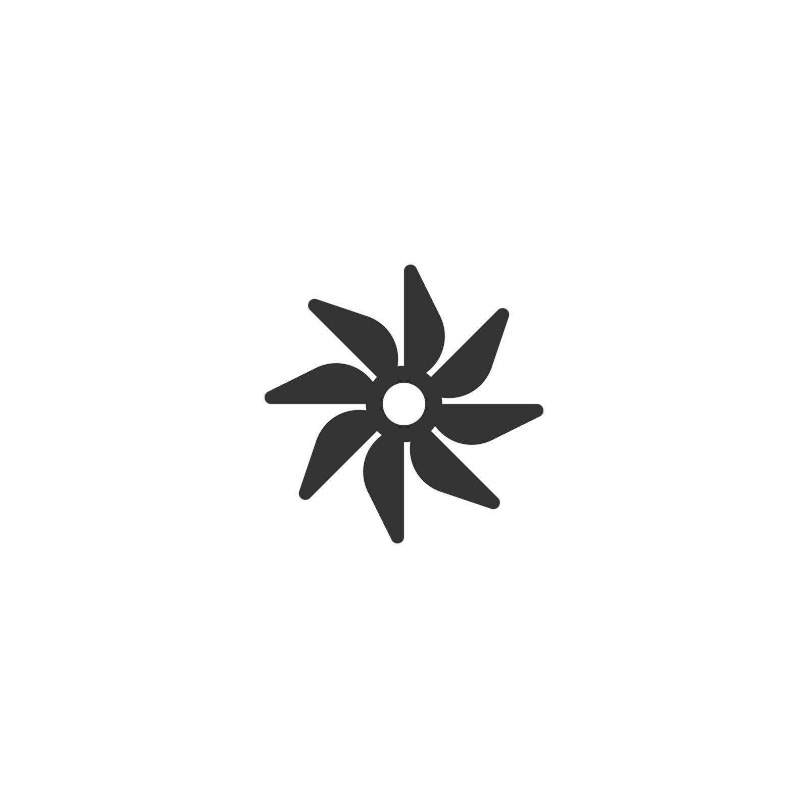 Fan icon logo flat design template by bellaxbudhong3
