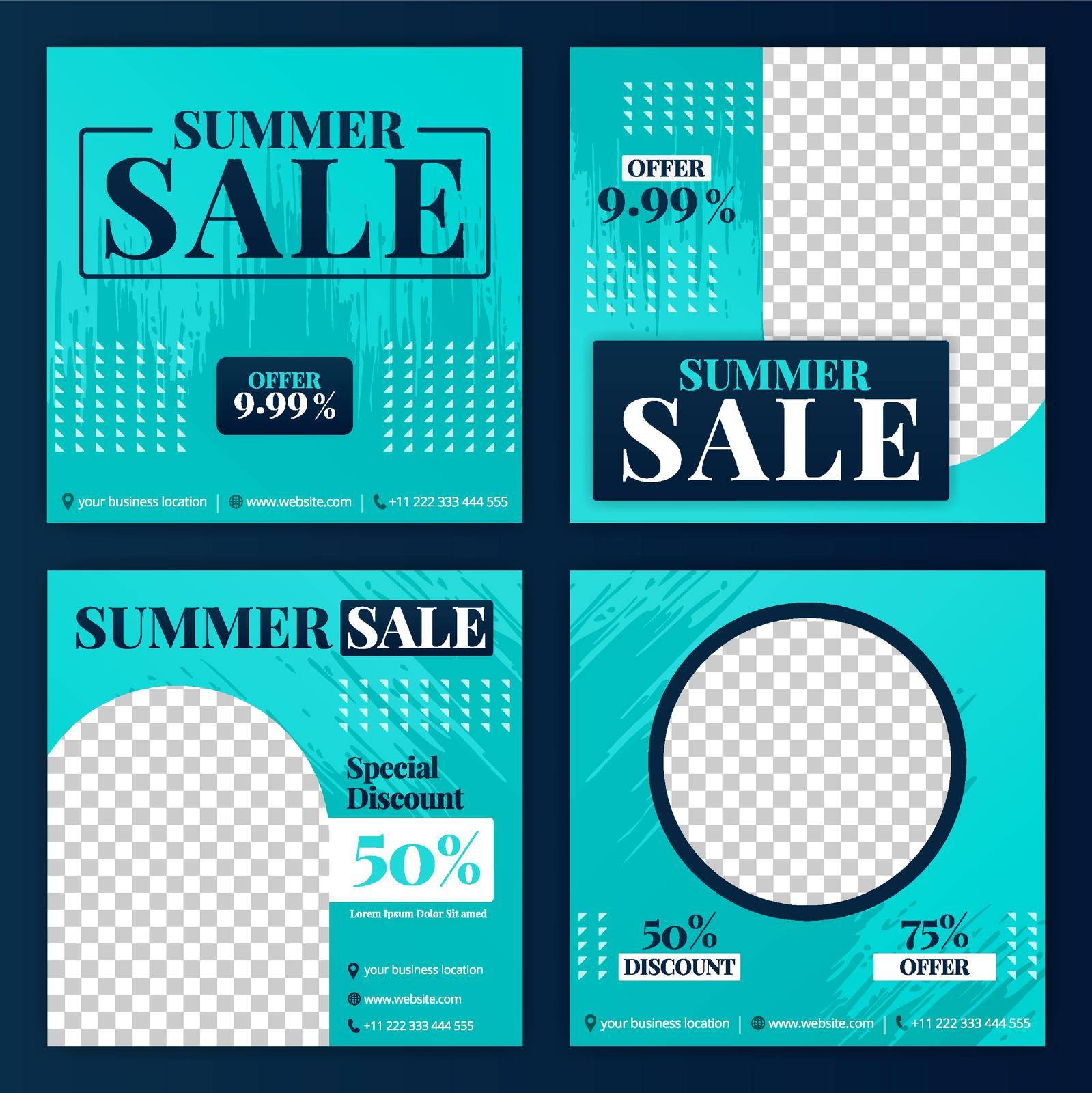 social media post for summer sale in June. new normal sale in summer season ads and promotions. social media marketing during a pandemic. the design can be used for website, post, stories and feed by yayimage